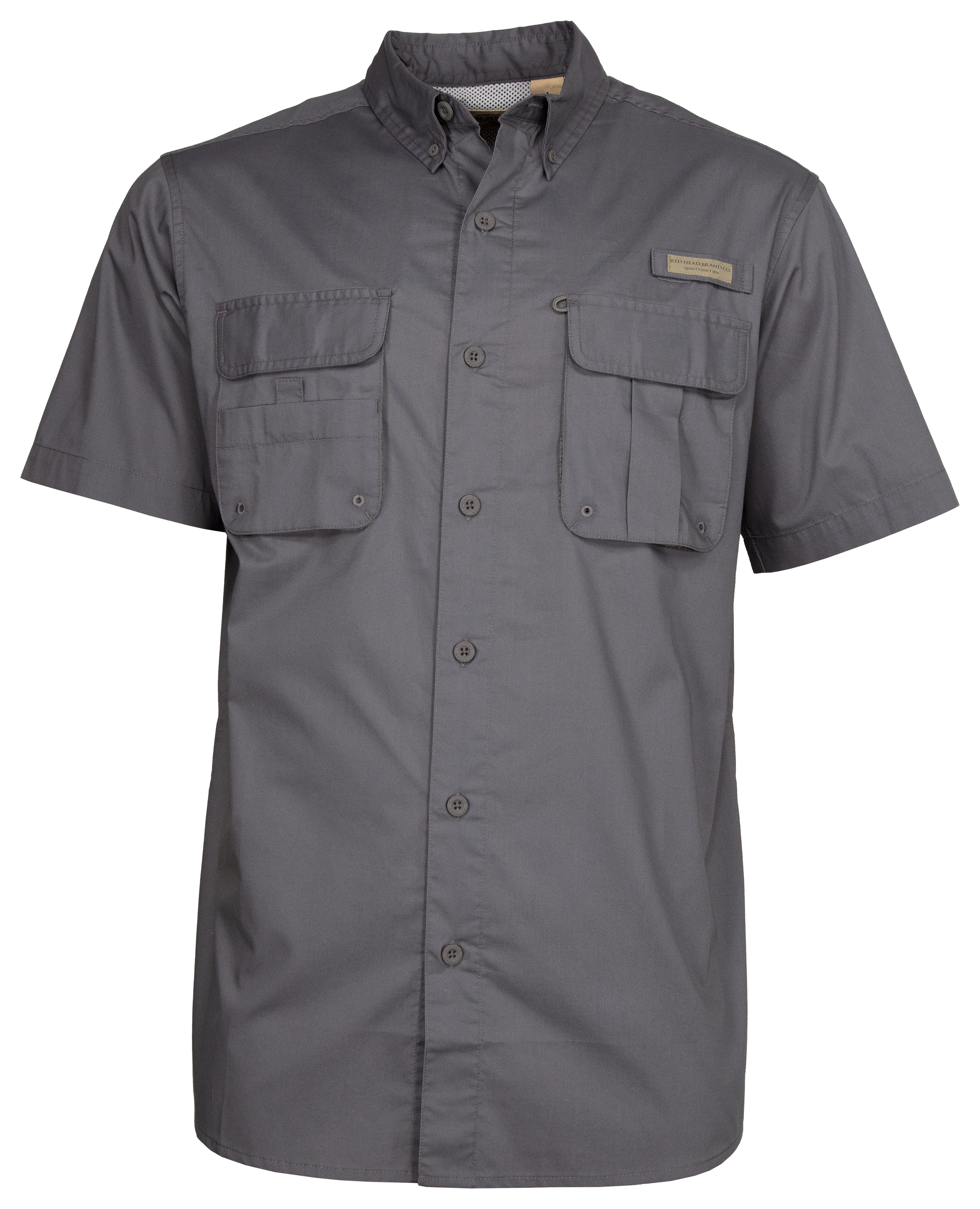 RedHead Vented Button-Down Short-Sleeve Shirt for Men - Gray - XL product image