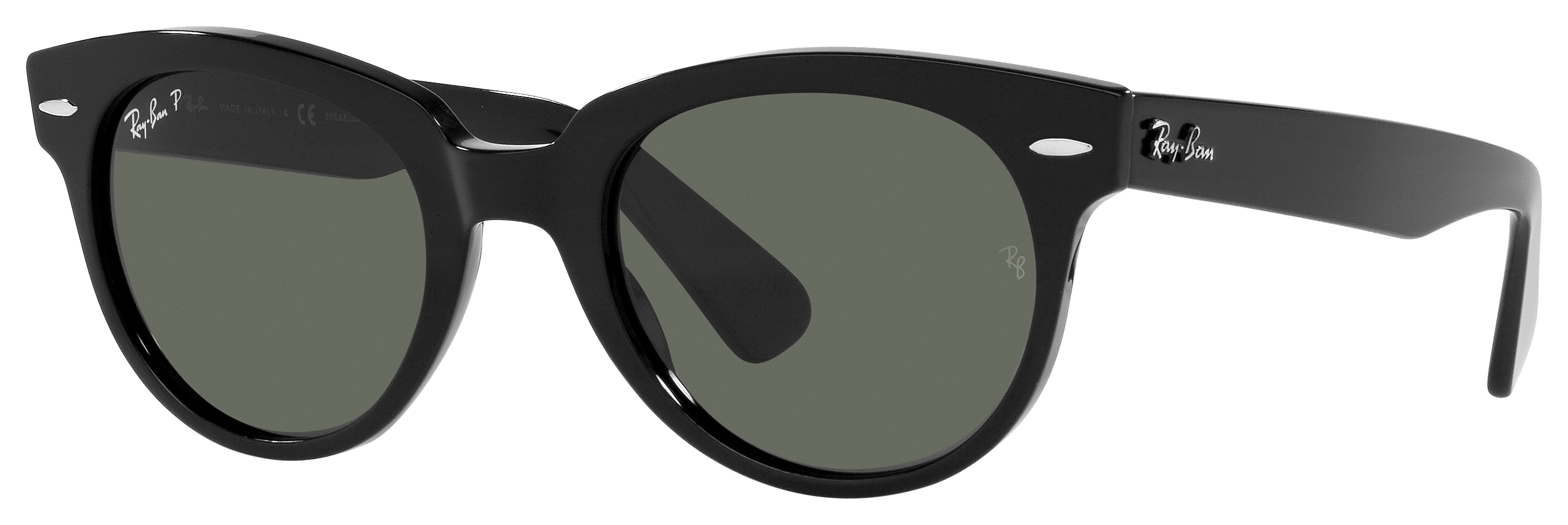 Image of Ray-Ban Orion RB2199 Glass Polarized Sunglasses - Polished Black/Green Classic G-15 - Large