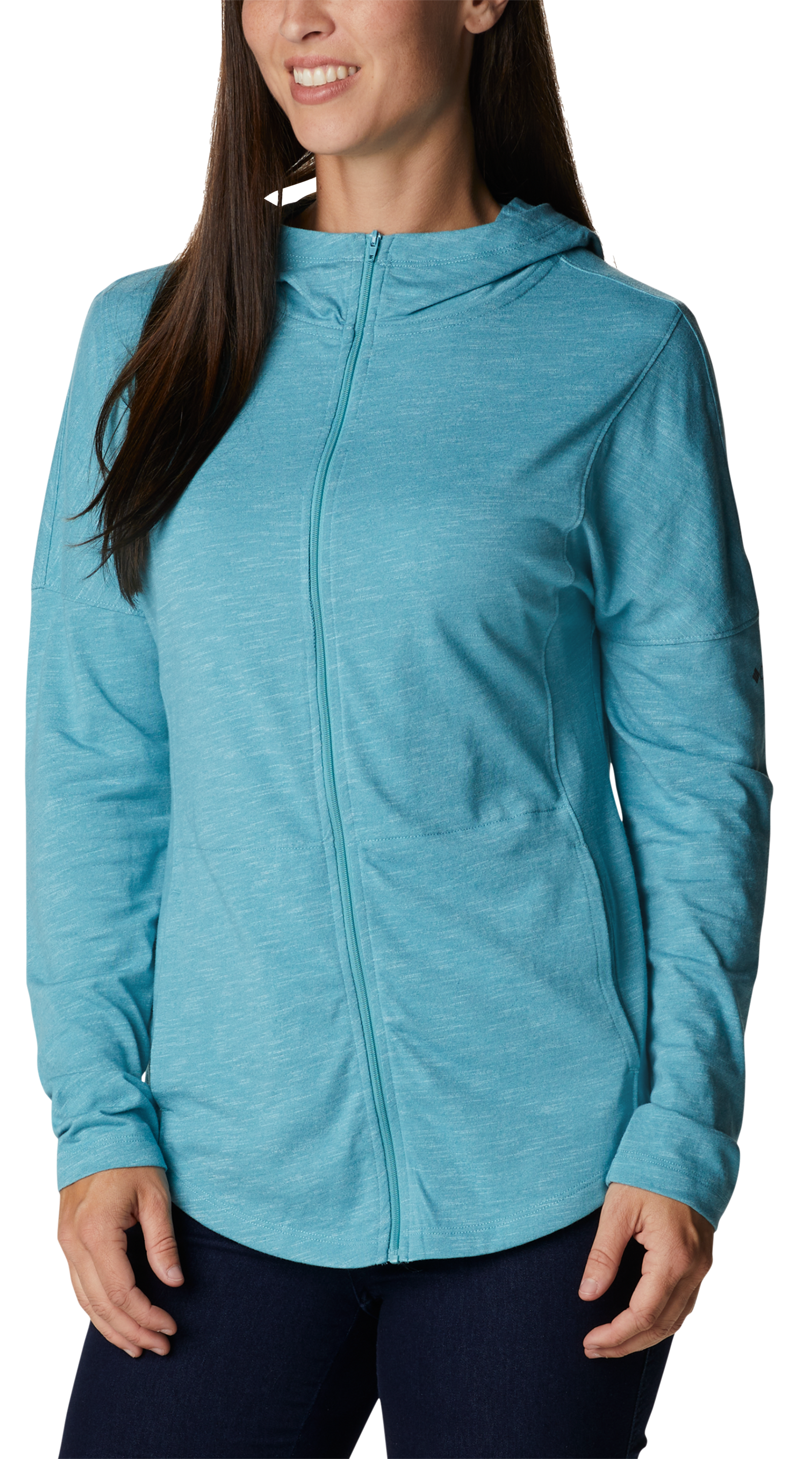 Columbia Cades Cove Full-Zip Long-Sleeve Hoodie for Ladies - Sea Wave - L product image