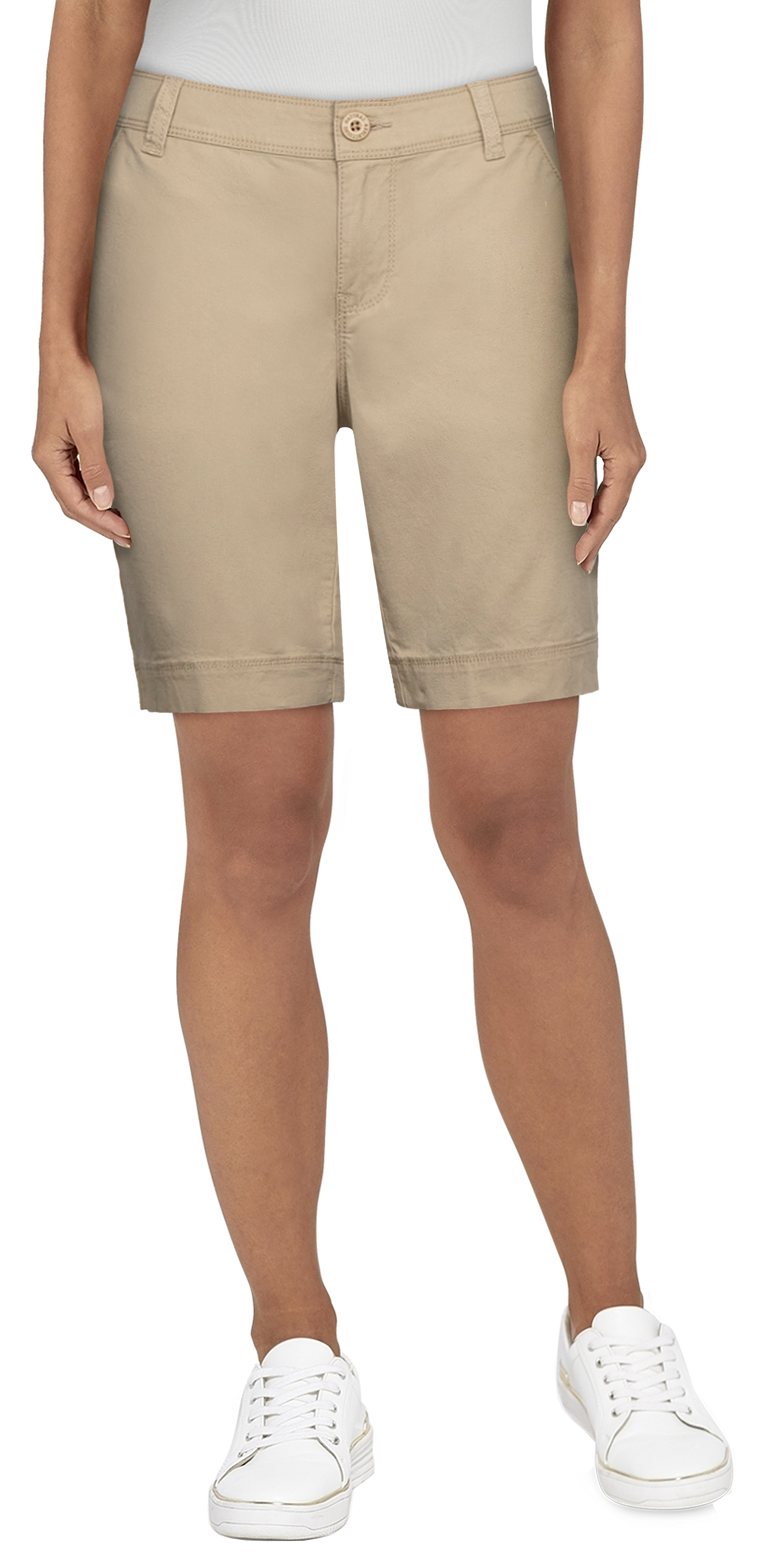 Natural Reflections Spring Valley Bermuda Shorts for Ladies - White Pepper - 12 product image