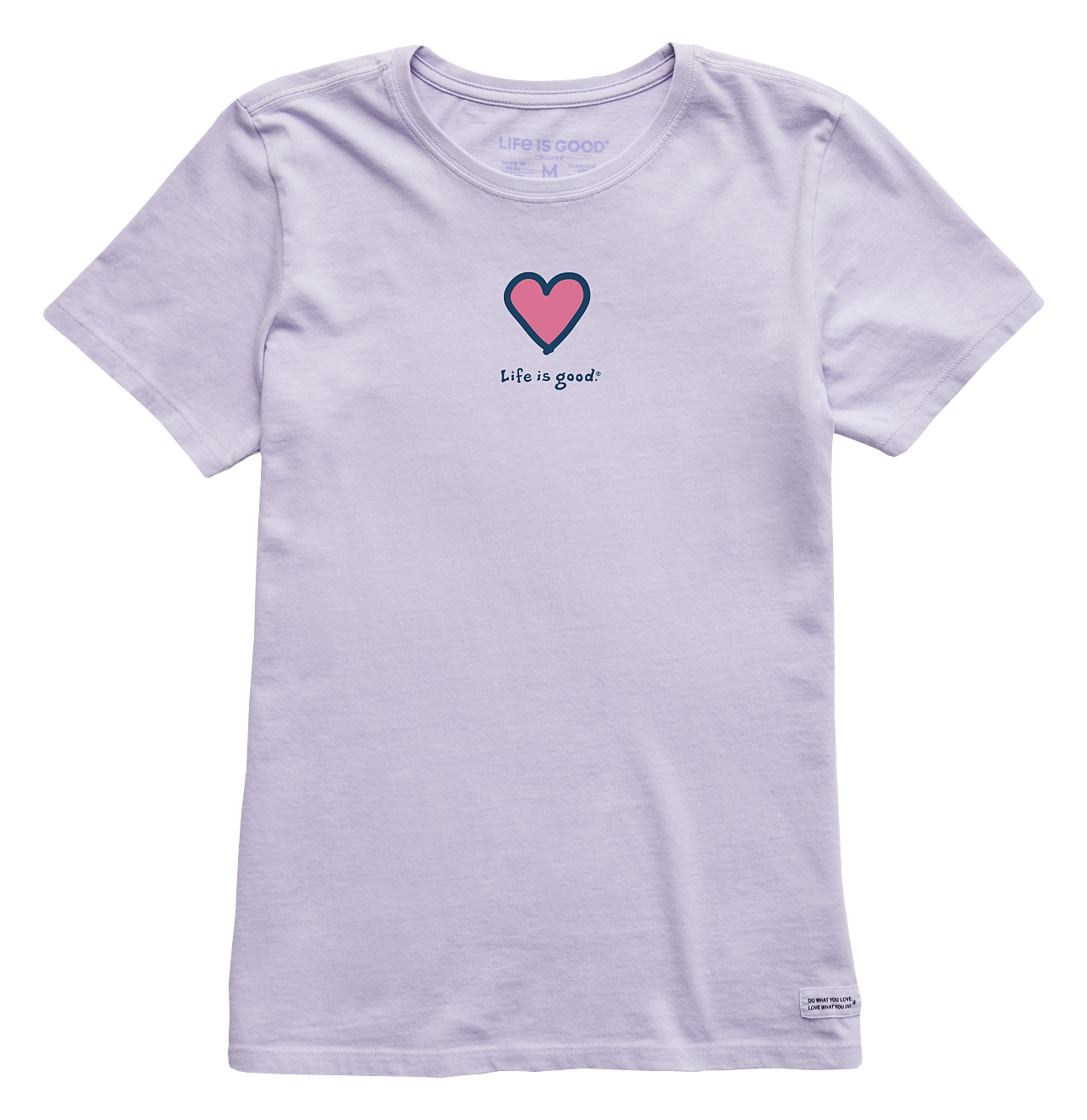 Life is Good Heart Crusher Short-Sleeve T-Shirt for Ladies - Lilac Purple - XL product image