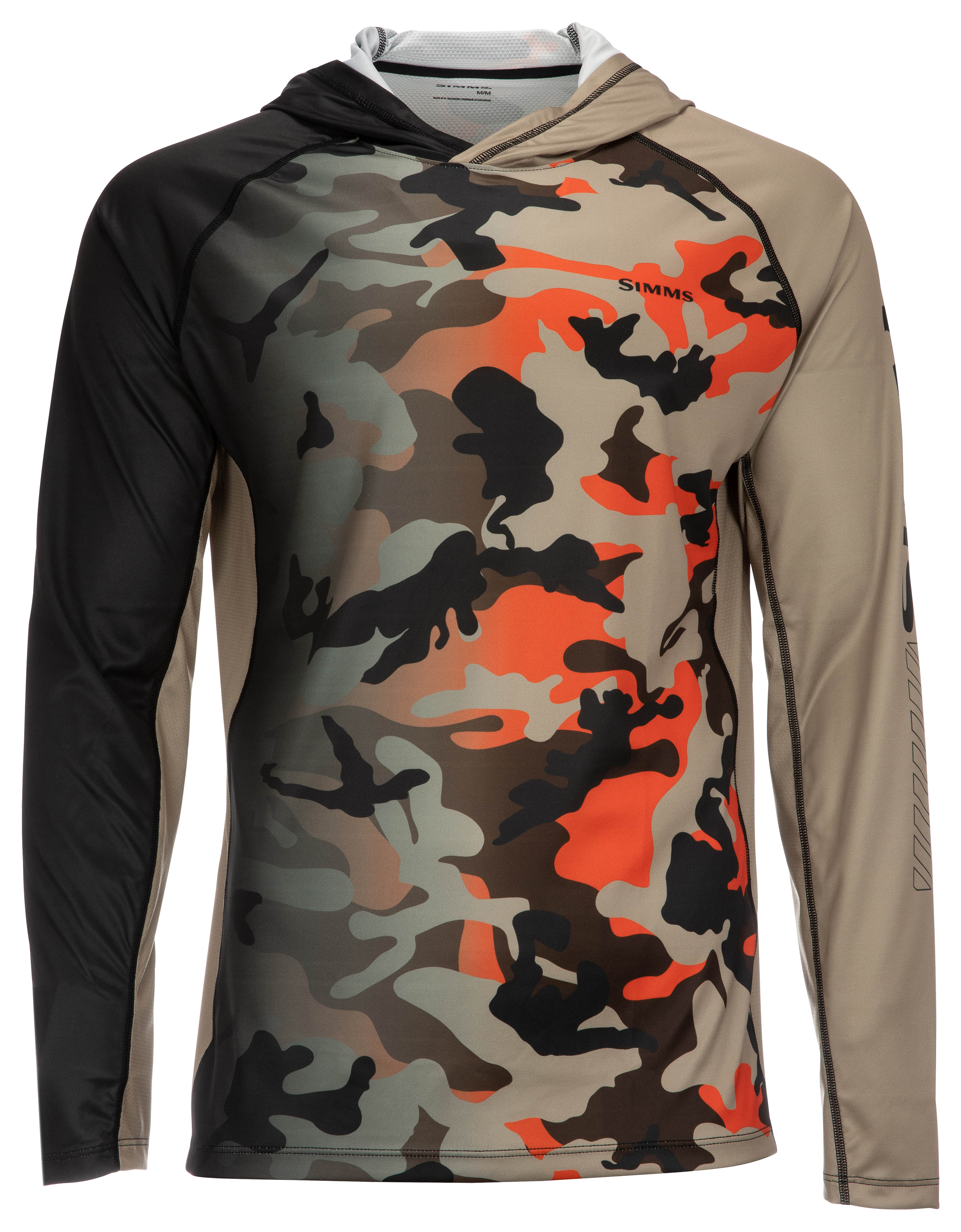 Simms SolarVent Pro Long-Sleeve Hoodie for Men - Woodland Camo Flame - XL product image