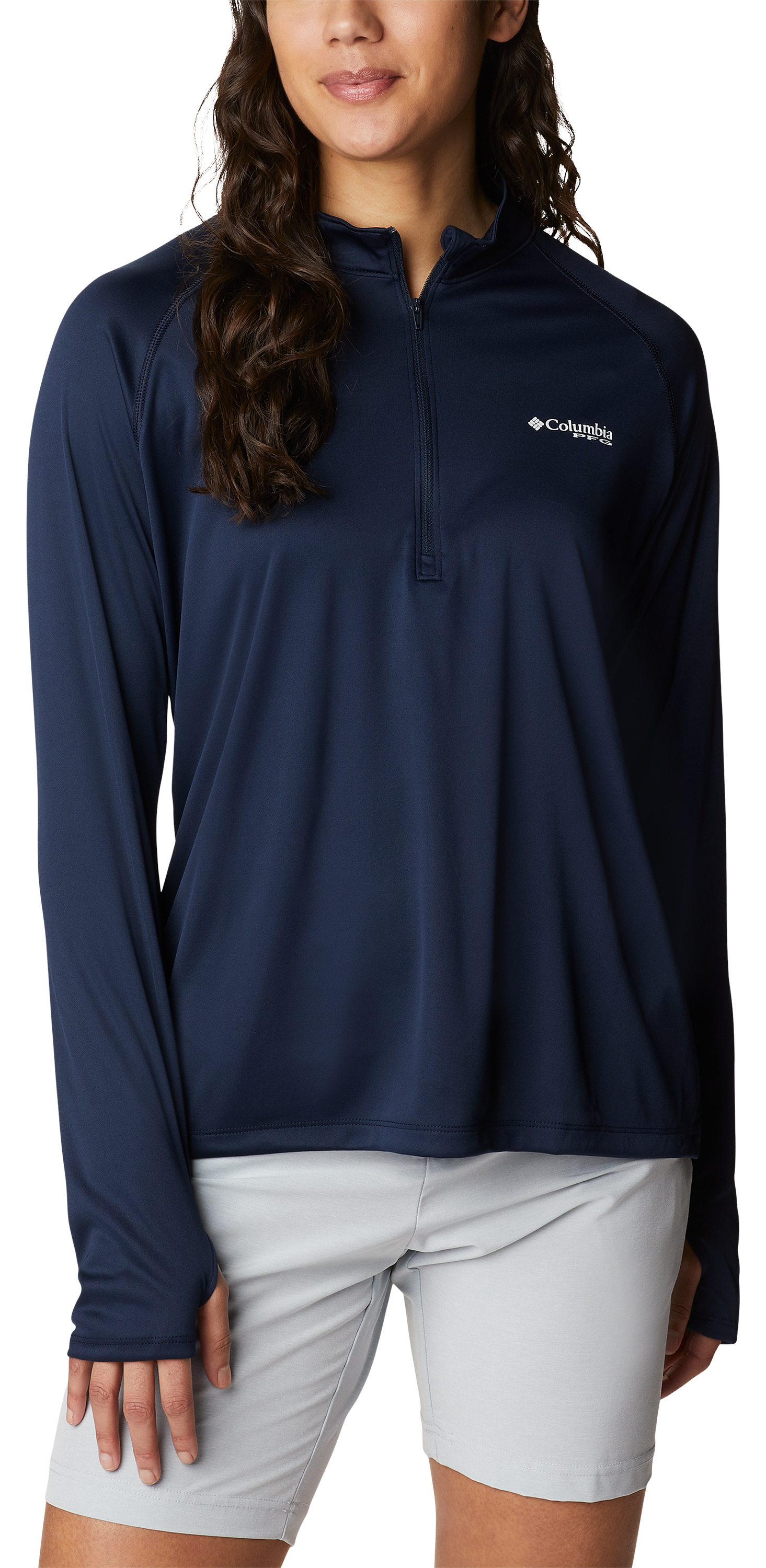 COLUMBIA PFG Tidal Tee Quarter-Zip Long Sleeve Shirt for Ladies