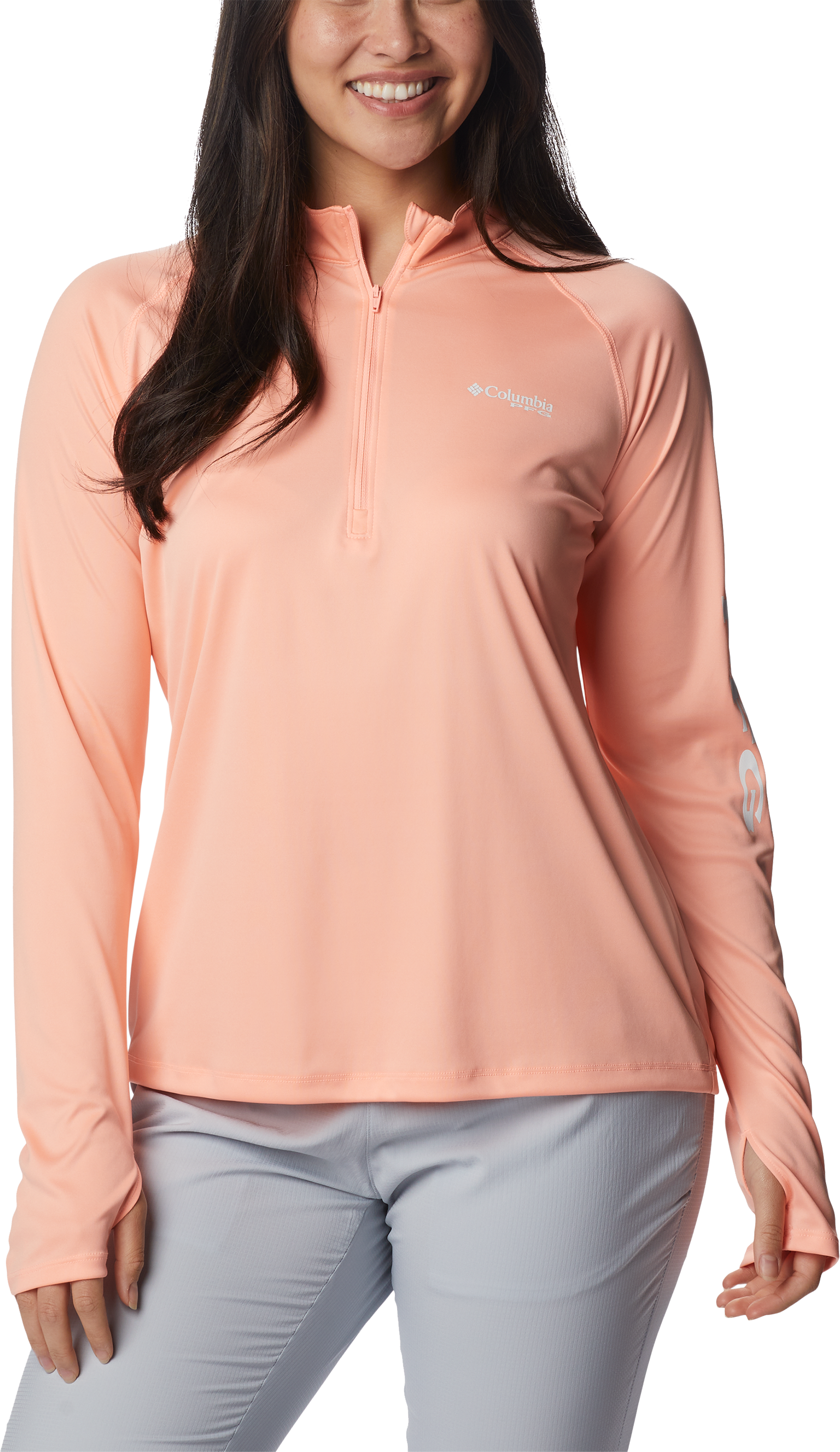 COLUMBIA PFG Tidal Tee Quarter-Zip Long Sleeve Shirt for Ladies