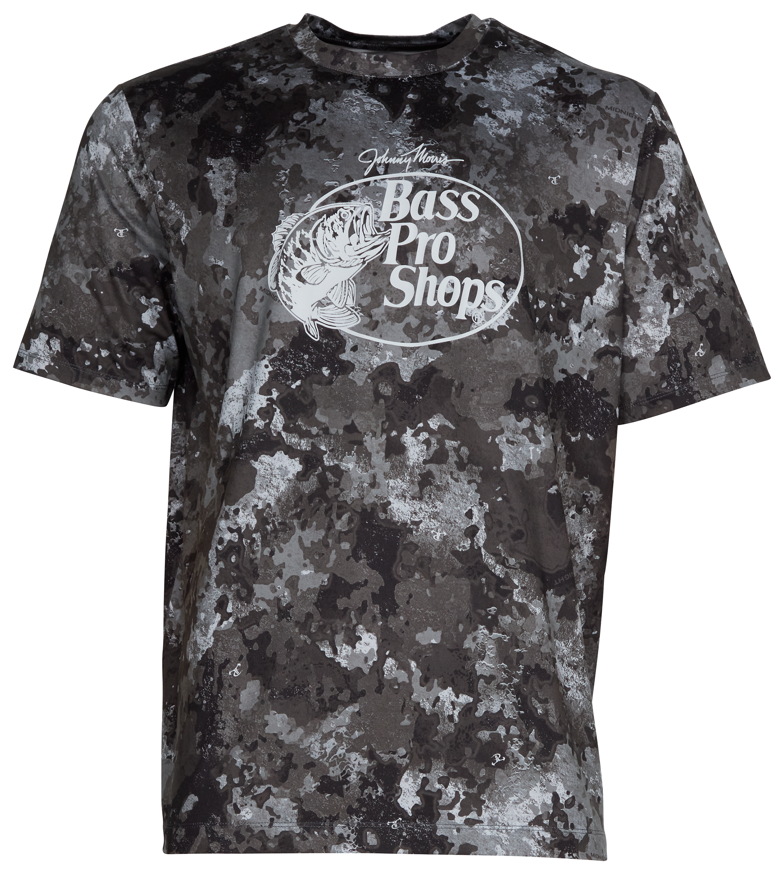 Bass Pro Shops Logo Camo Performance Short-Sleeve Shirt for Men - Navy/TrueTimber Rift - 2XL