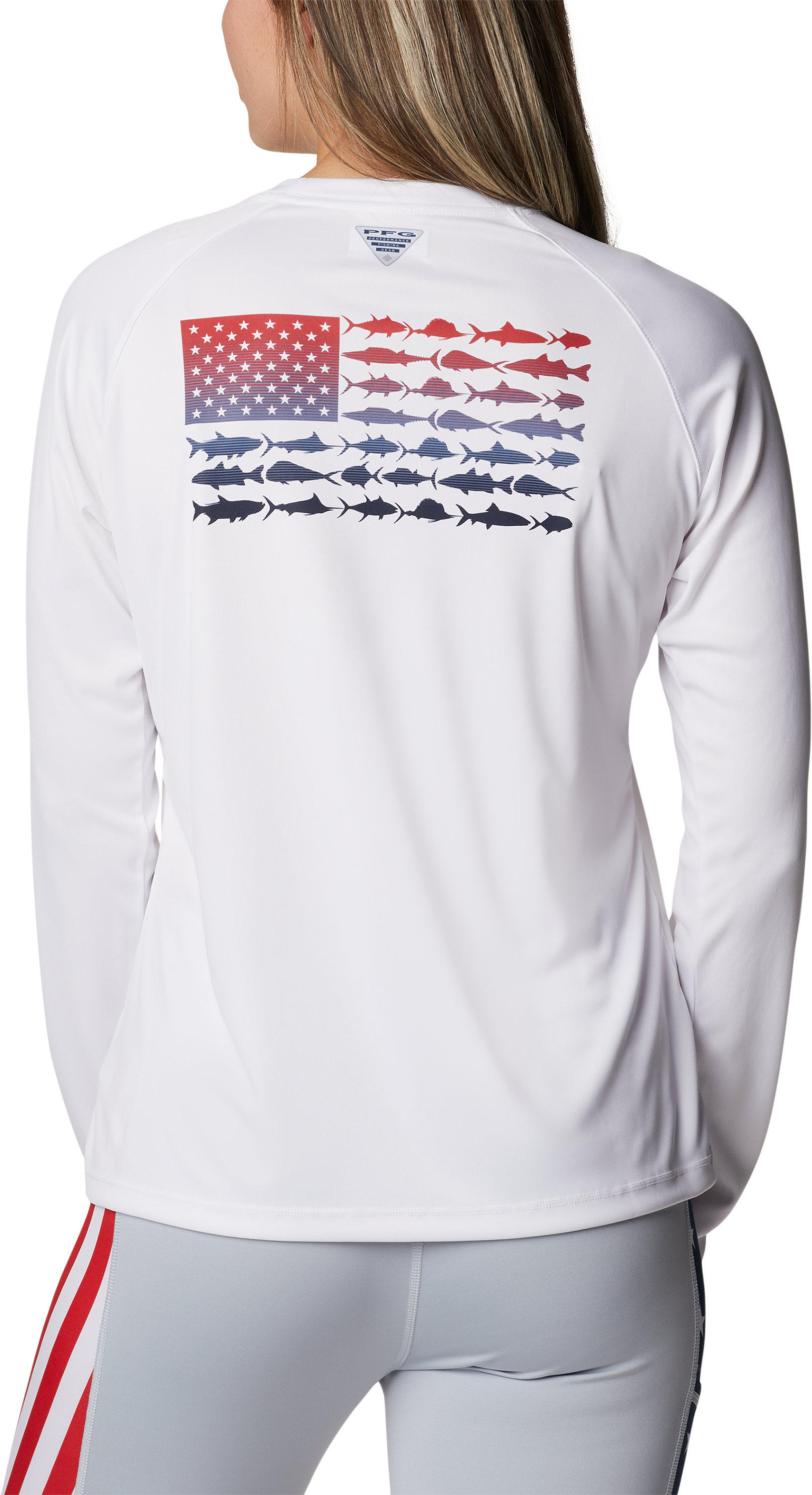 COLUMBIA Tidal Tee PFG Fish Flag Long-Sleeve Shirt for Ladies