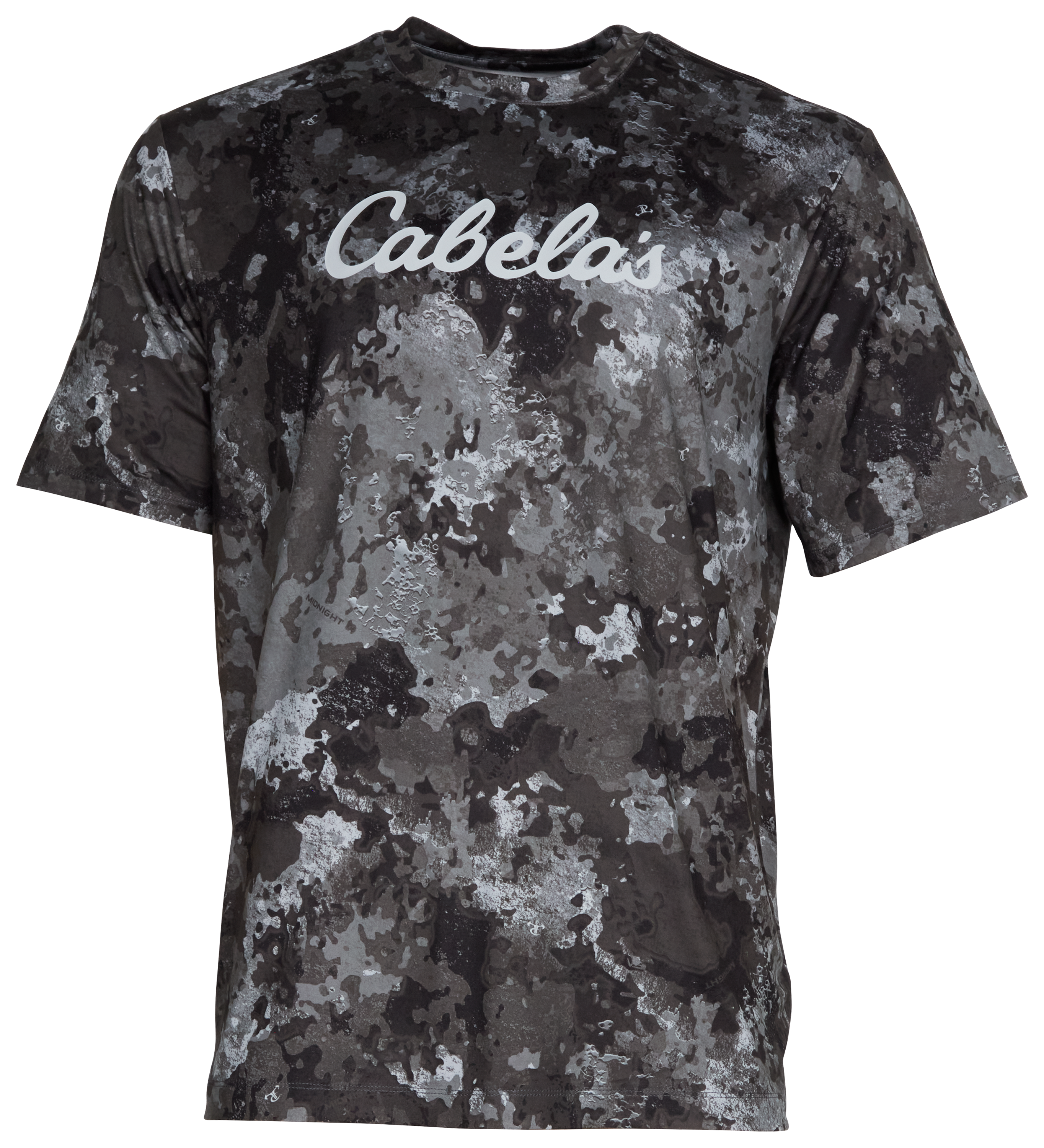 Cabela's Logo Camo Performance Short-Sleeve Shirt for Men - Navy/TrueTimber Rift - 2XL