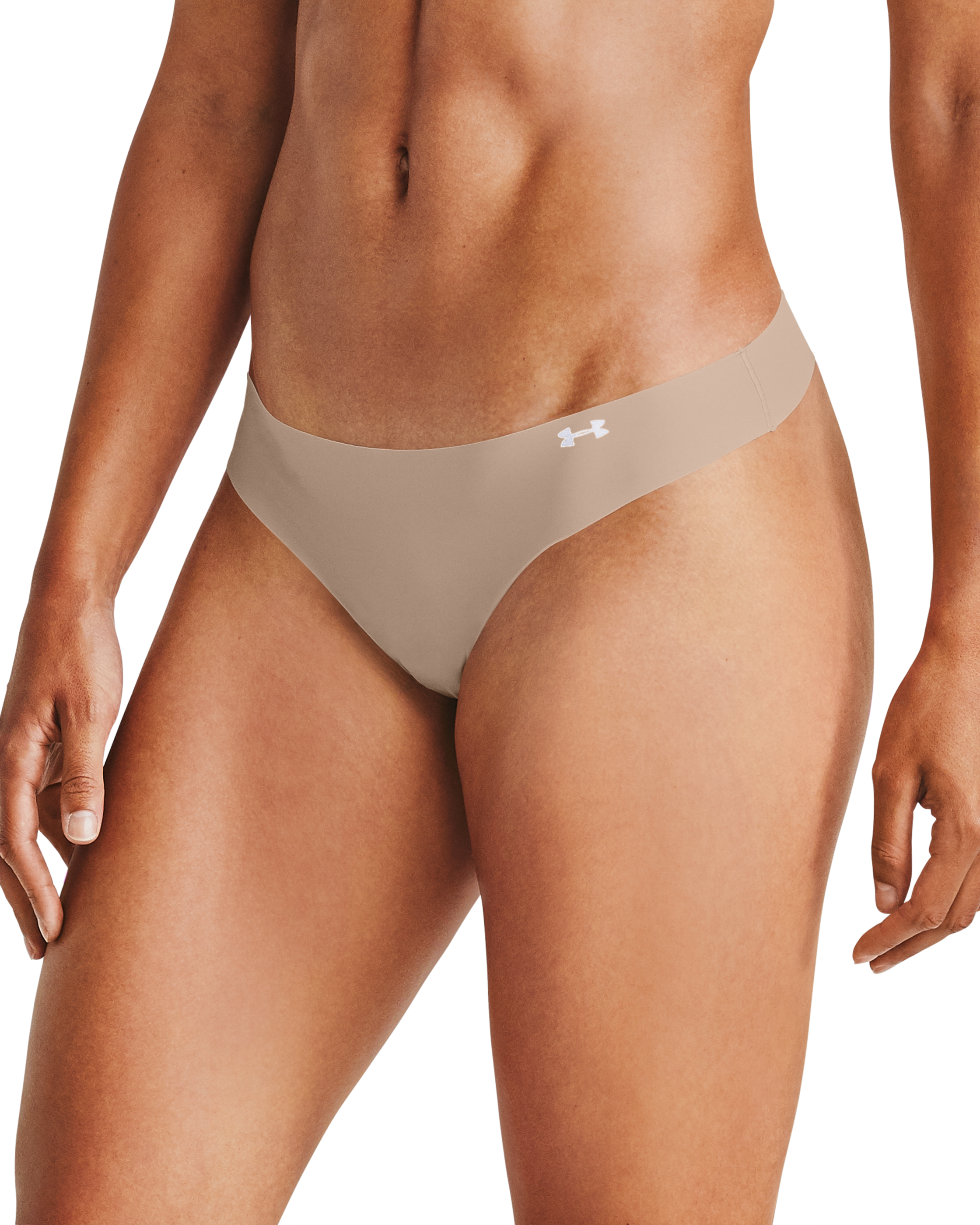 Under Armour Pure Stretch 3 pack seamless briefs in black pink and