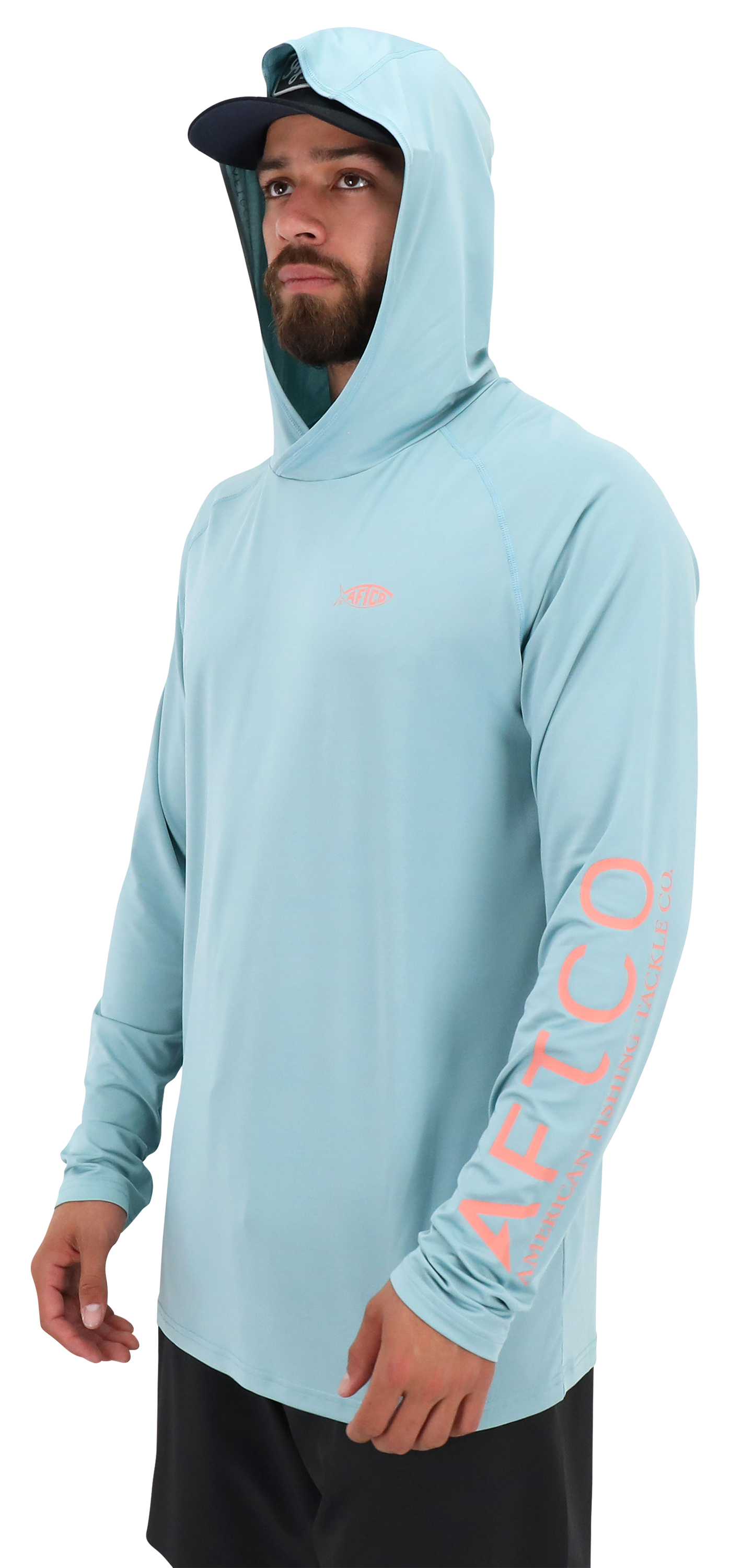 AFTCO Samurai 2 Long-Sleeve Hoodie for Men - Aquifer - S