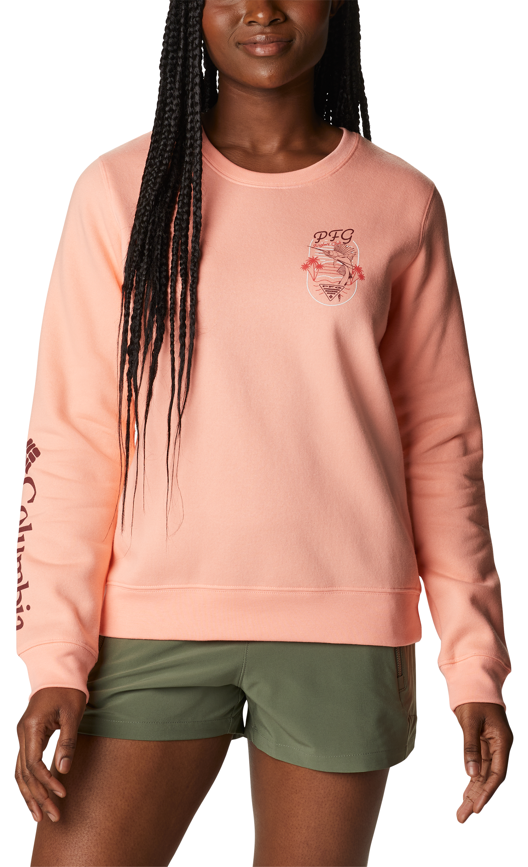 Columbia Anglers Club Slack Water Long-Sleeve Crew for Ladies - M