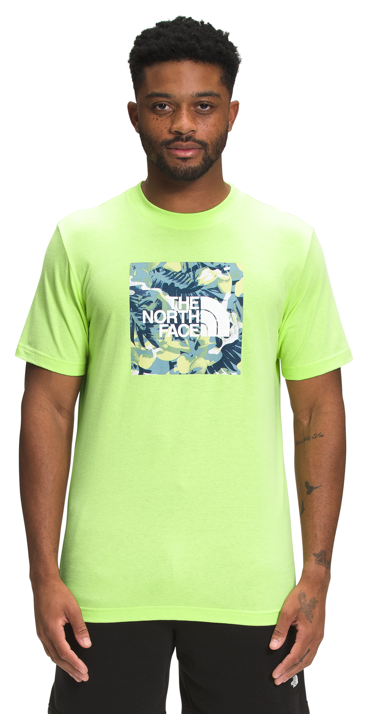 The North Face Boxed Short-Sleeve Shirt for Men - Sharp Green/Tropical Print - M