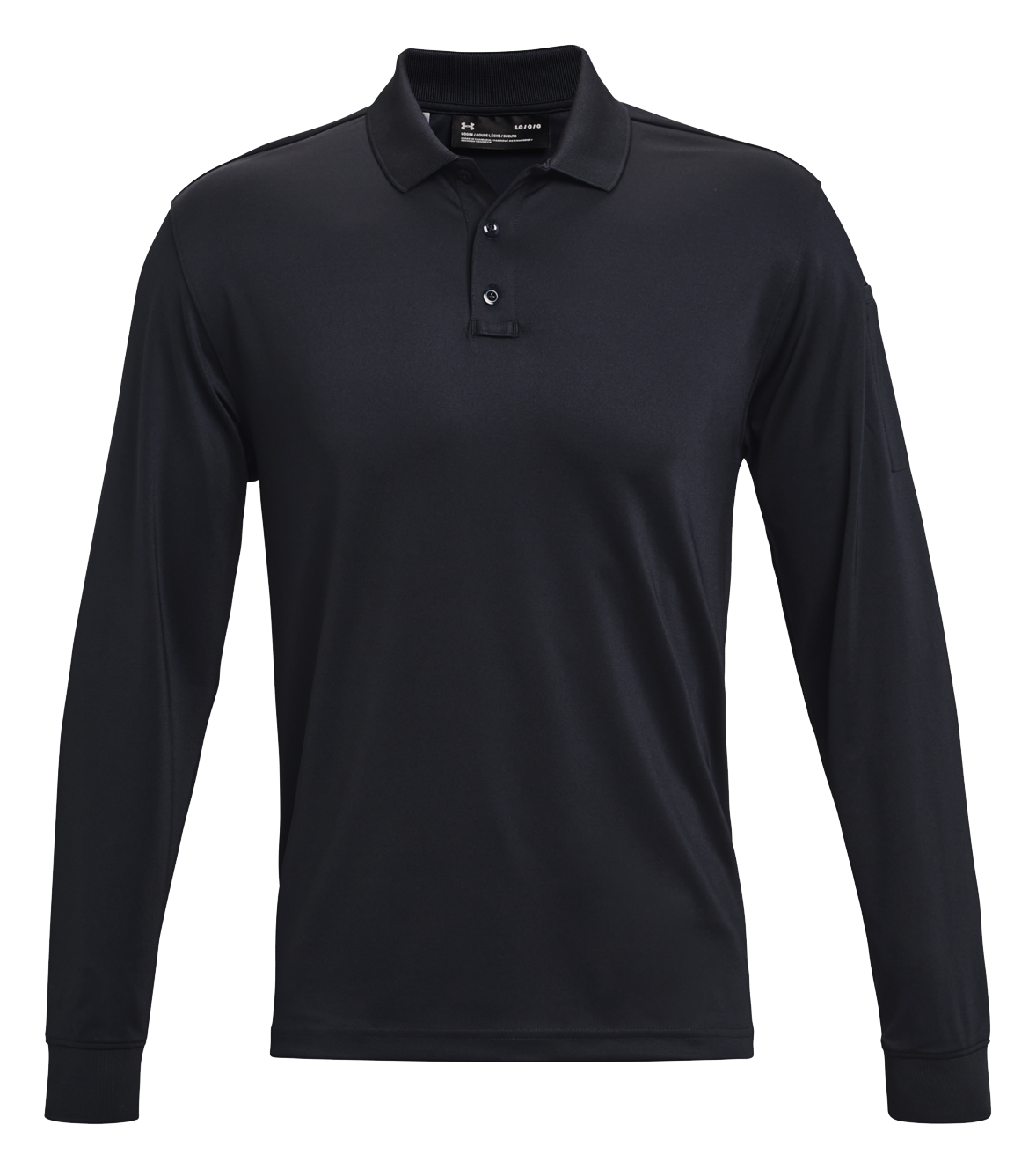 Image of Under Armour Tactical Performance Long-Sleeve Polo for Men - Dark Navy Blue/Dark Navy Blue - L