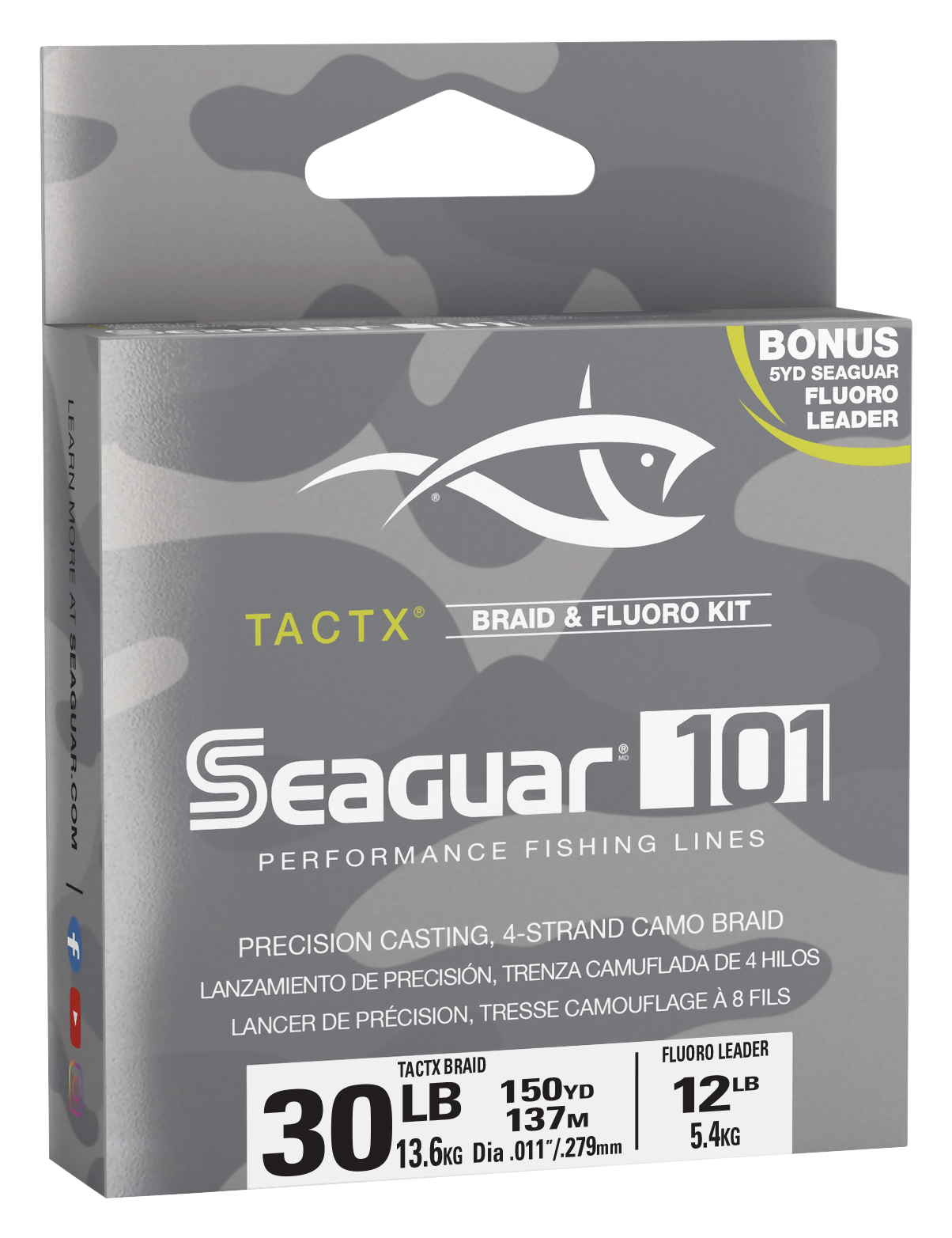 Seaguar, Smackdown Line, 150 Yards, 30 lbs Tested.009 Diameter, Stealth  Gray, Braided Line -  Canada