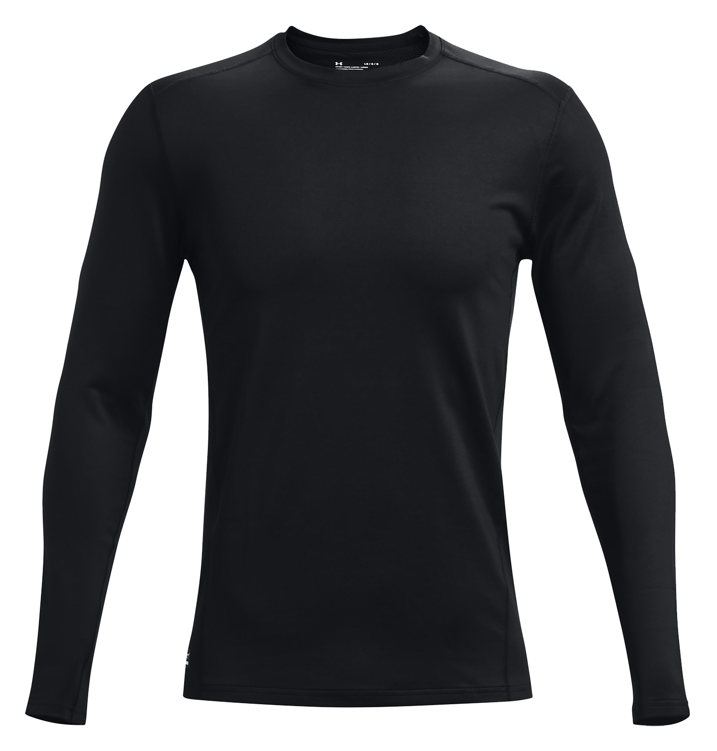 Image of Under Armour Tactical ColdGear INFRARED Base-Layer Crew Top for Men - Black/Black - M