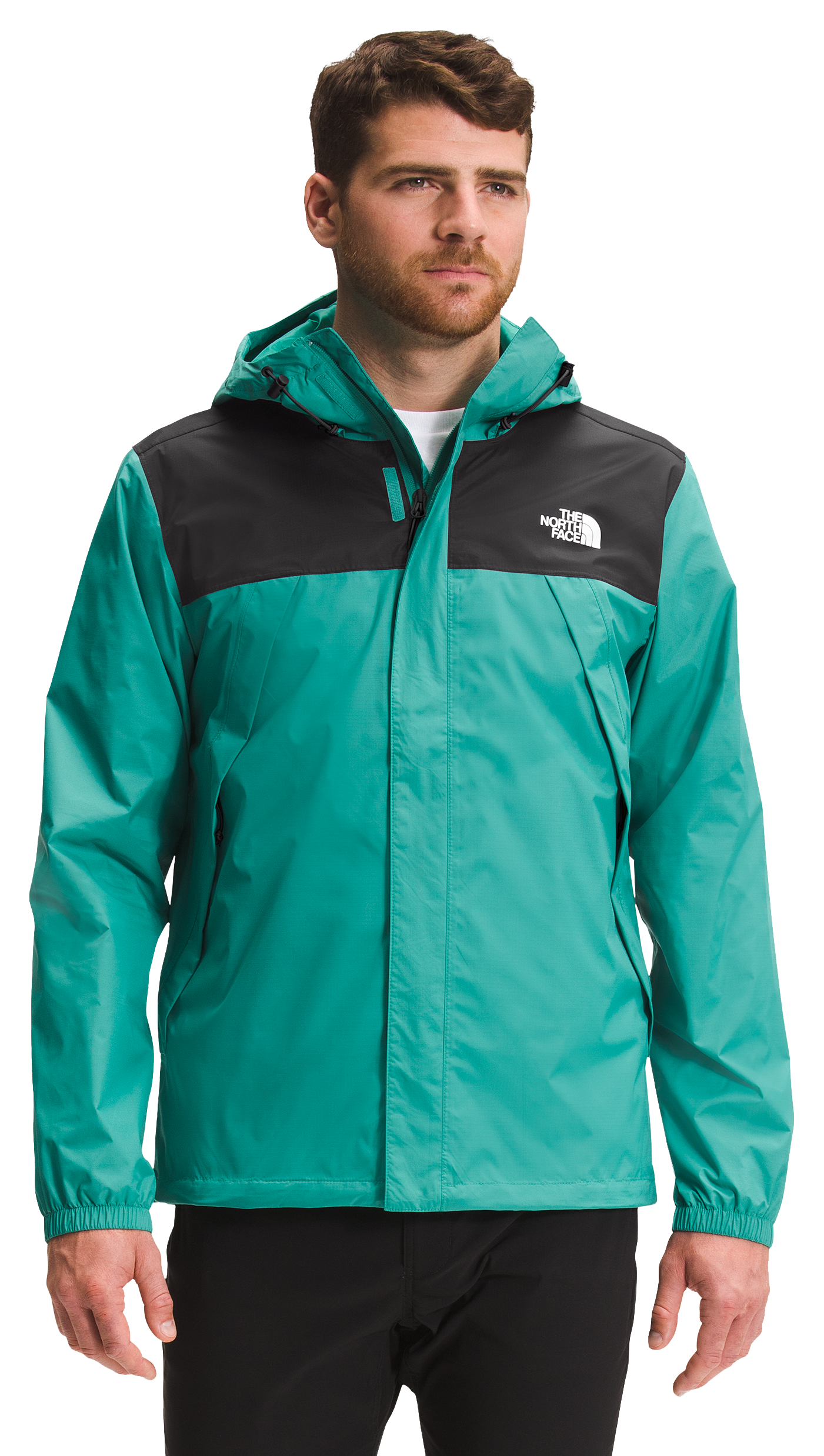 The North Face Antora Jacket for Men - TNF Black/Porcelain Green - 2XL product image