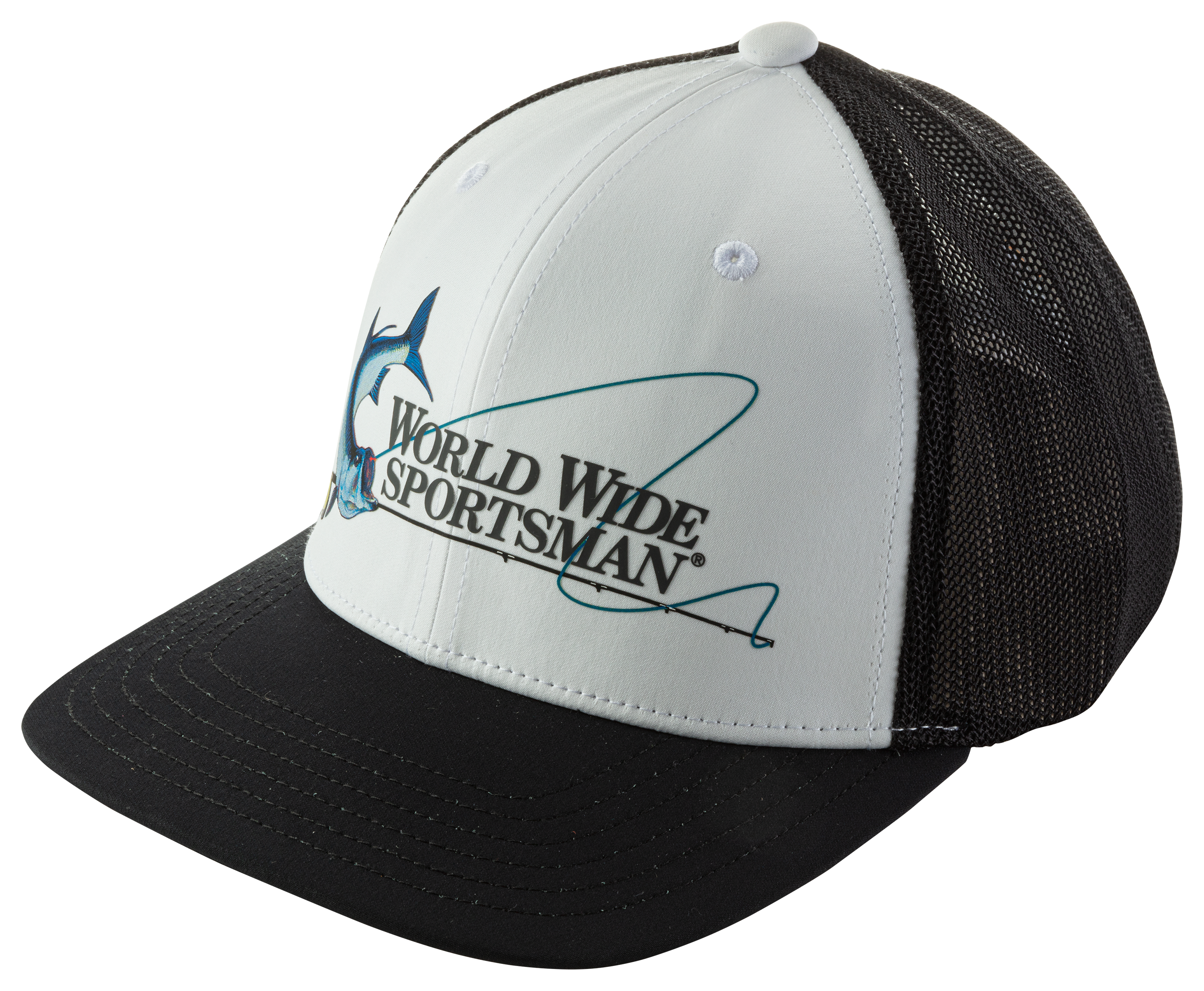 WORLD WIDE SPORTSMAN Logo Front Mesh-Back Fitted Cap