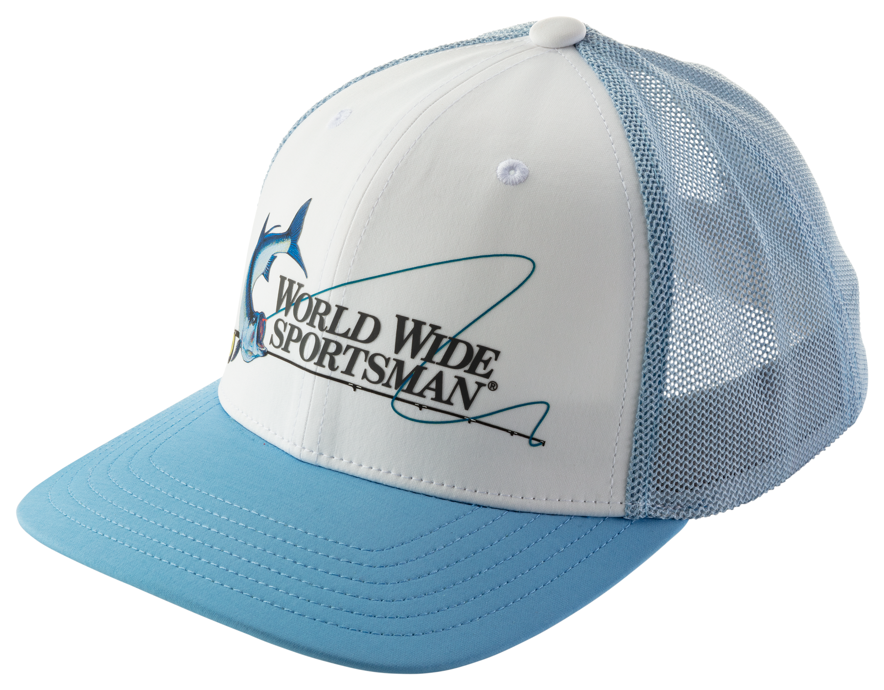 WORLD WIDE SPORTSMAN Logo Front Mesh-Back Fitted Cap