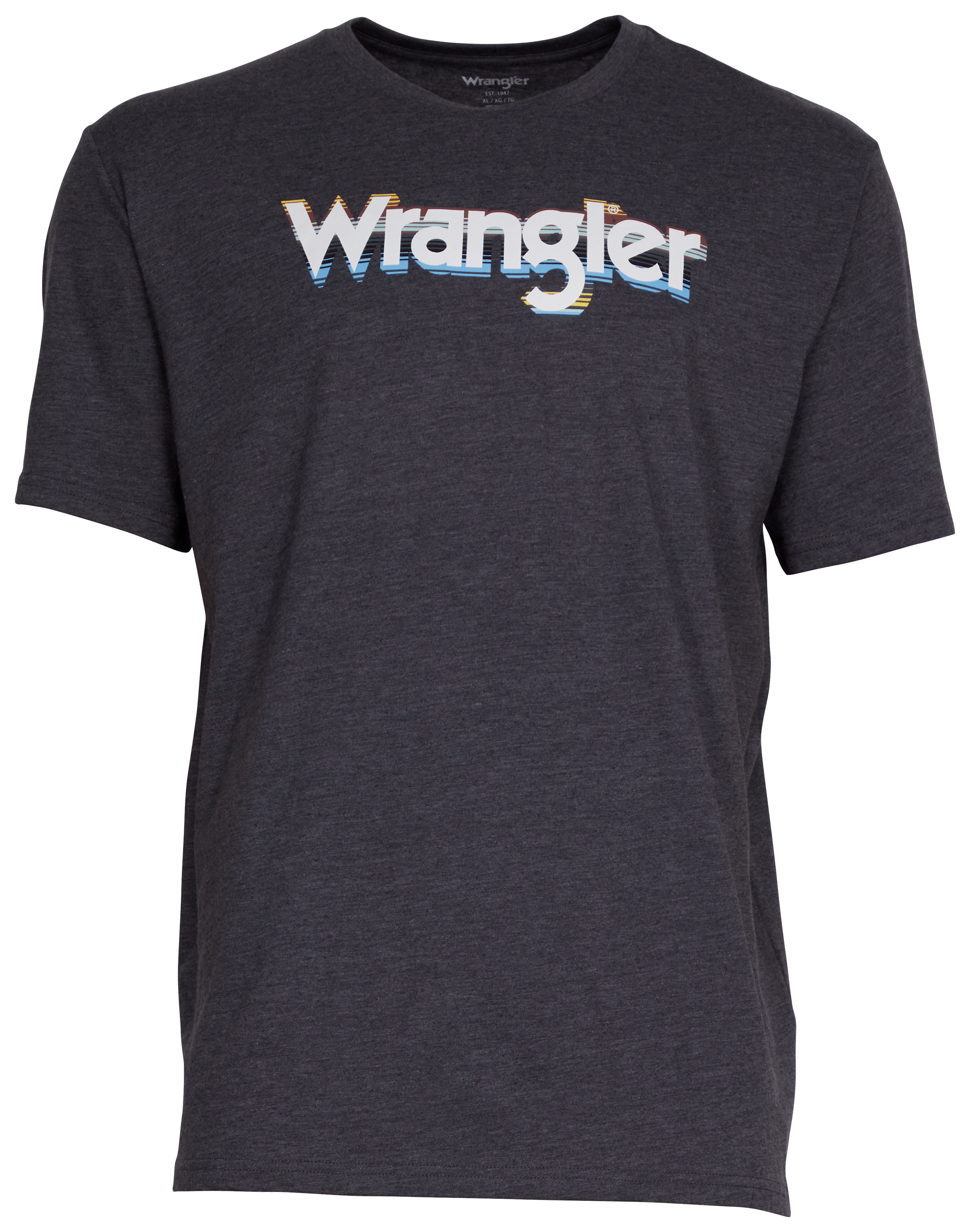Wrangler Sarape Logo Short-Sleeve Tee for Men - Charcoal Heather - 2XL product image
