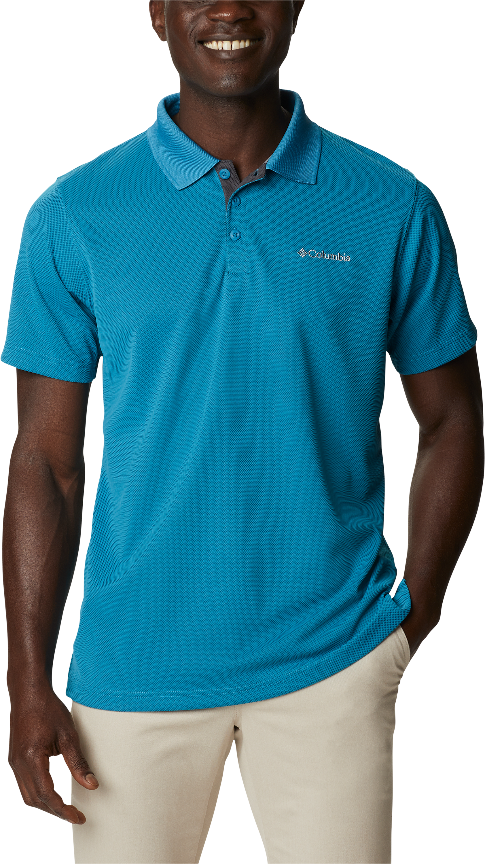 Columbia Utilizer Short-Sleeve Polo for Men - Deep Marine - 4XL