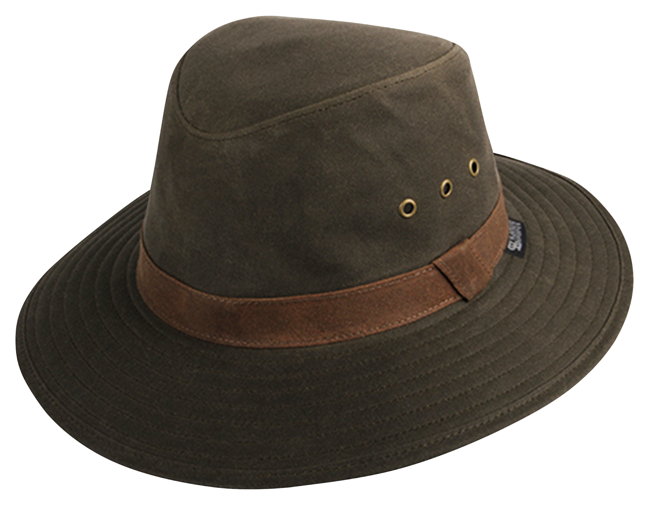 Image of Kanut Sports Delano Waxed-Cotton Waterproof Safari Sun Hat - Hunter