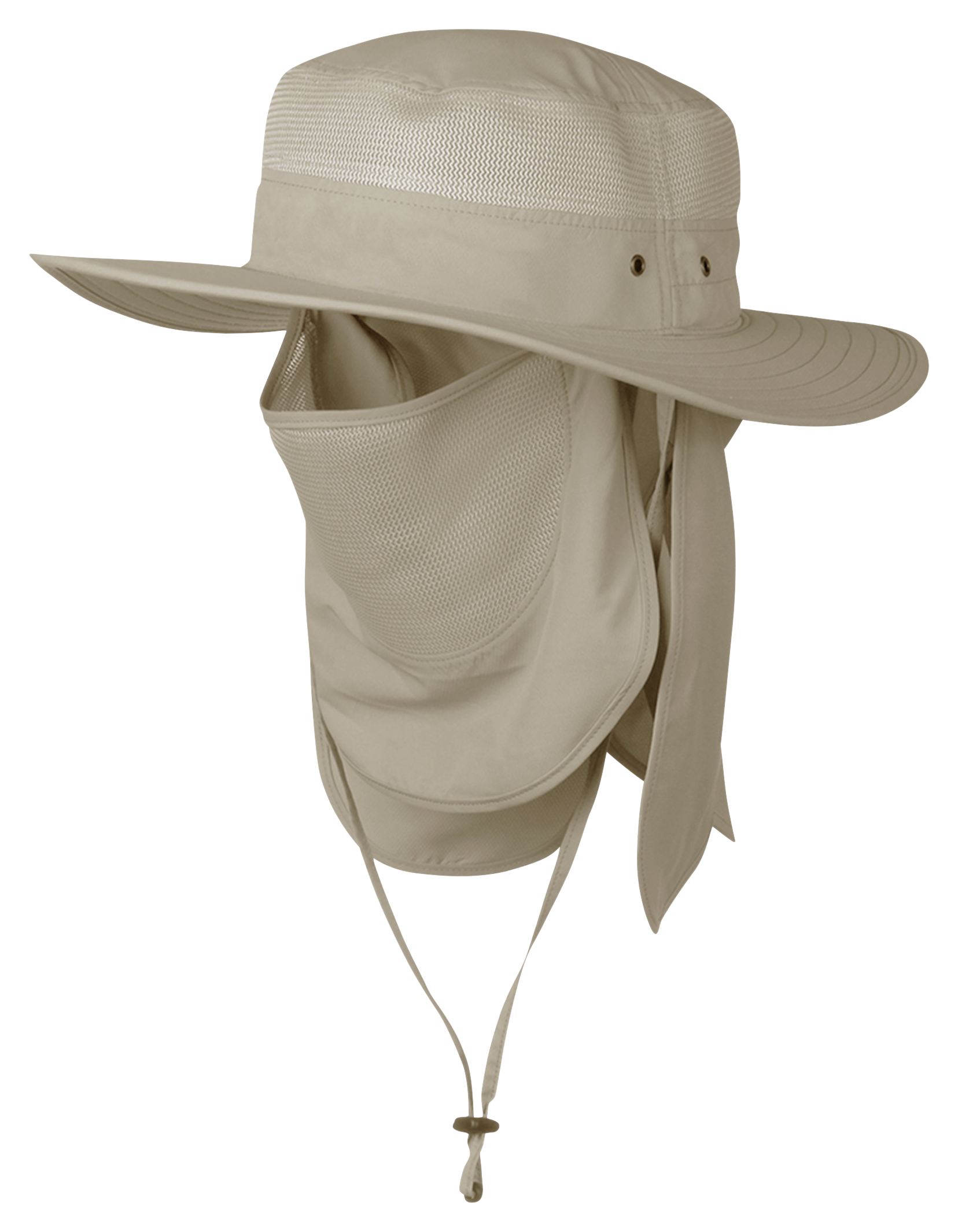 Image of Kanut Sports Boonie Hat with Face and Neck Drapes - Khaki