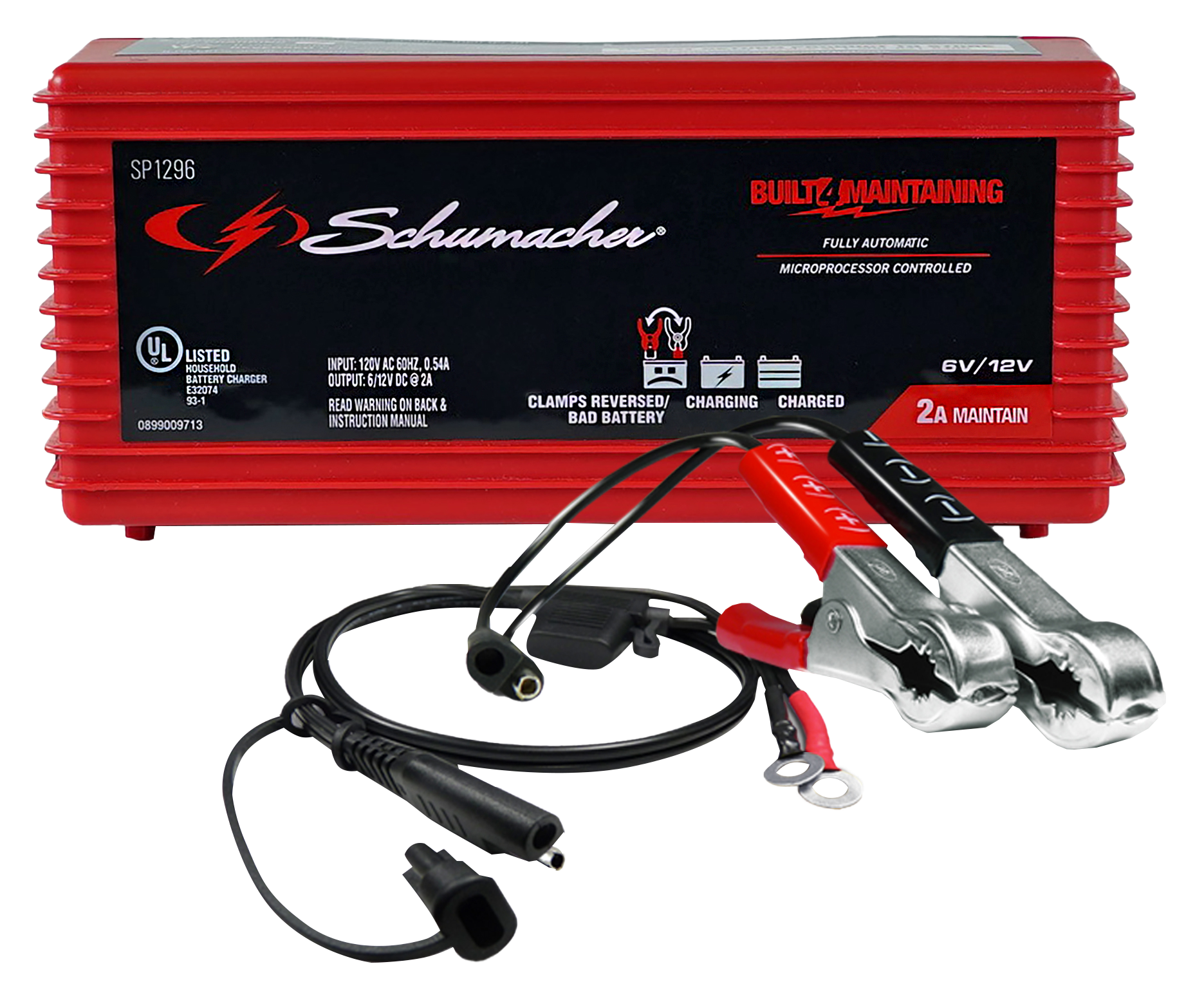 Schumacher 2A 6V/12V Fully Automatic Battery Charger and Maintainer