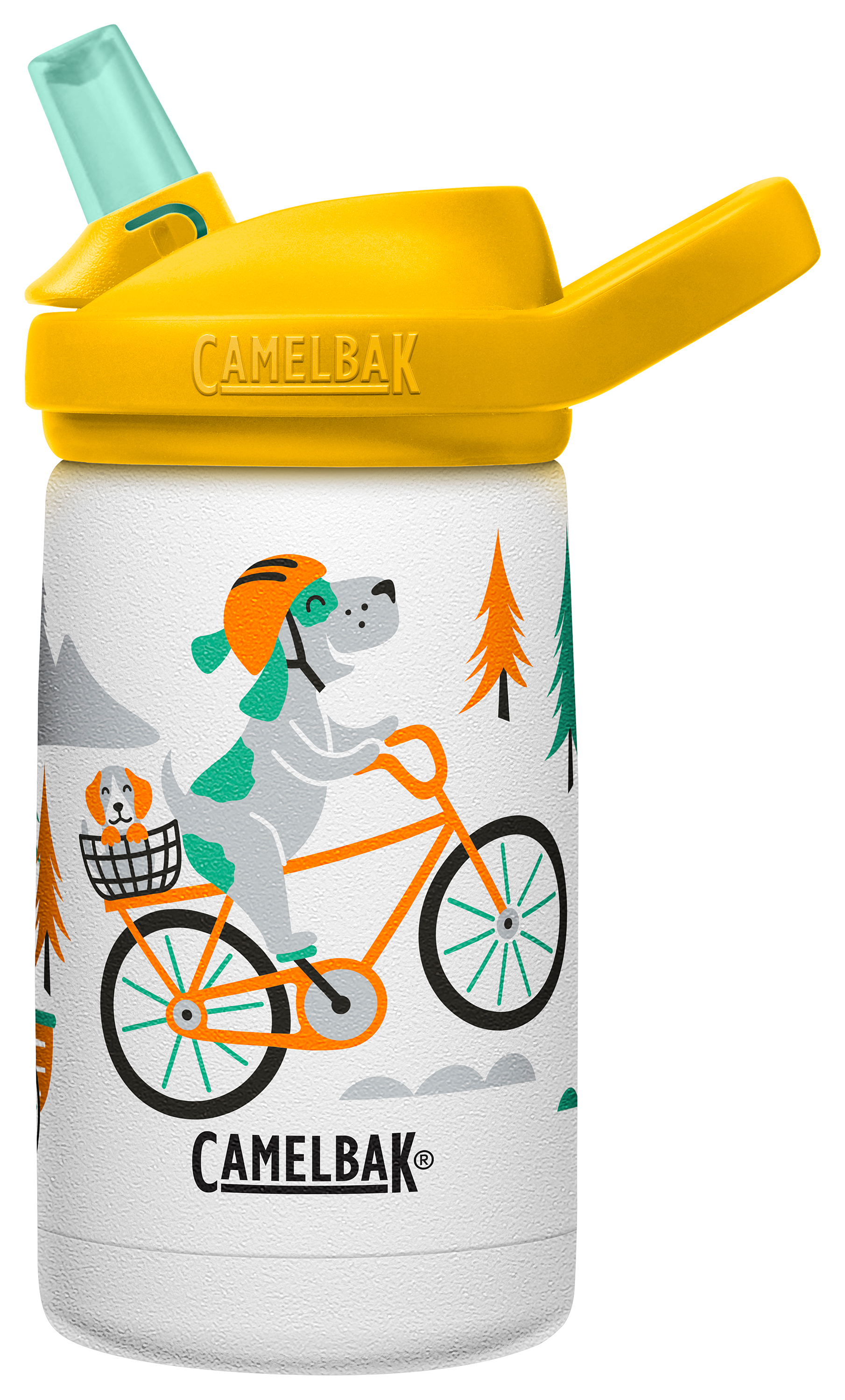 Image of Camelbak Eddy+ Insulated Stainless Steel Water Bottle for Kids - Biking Dogs