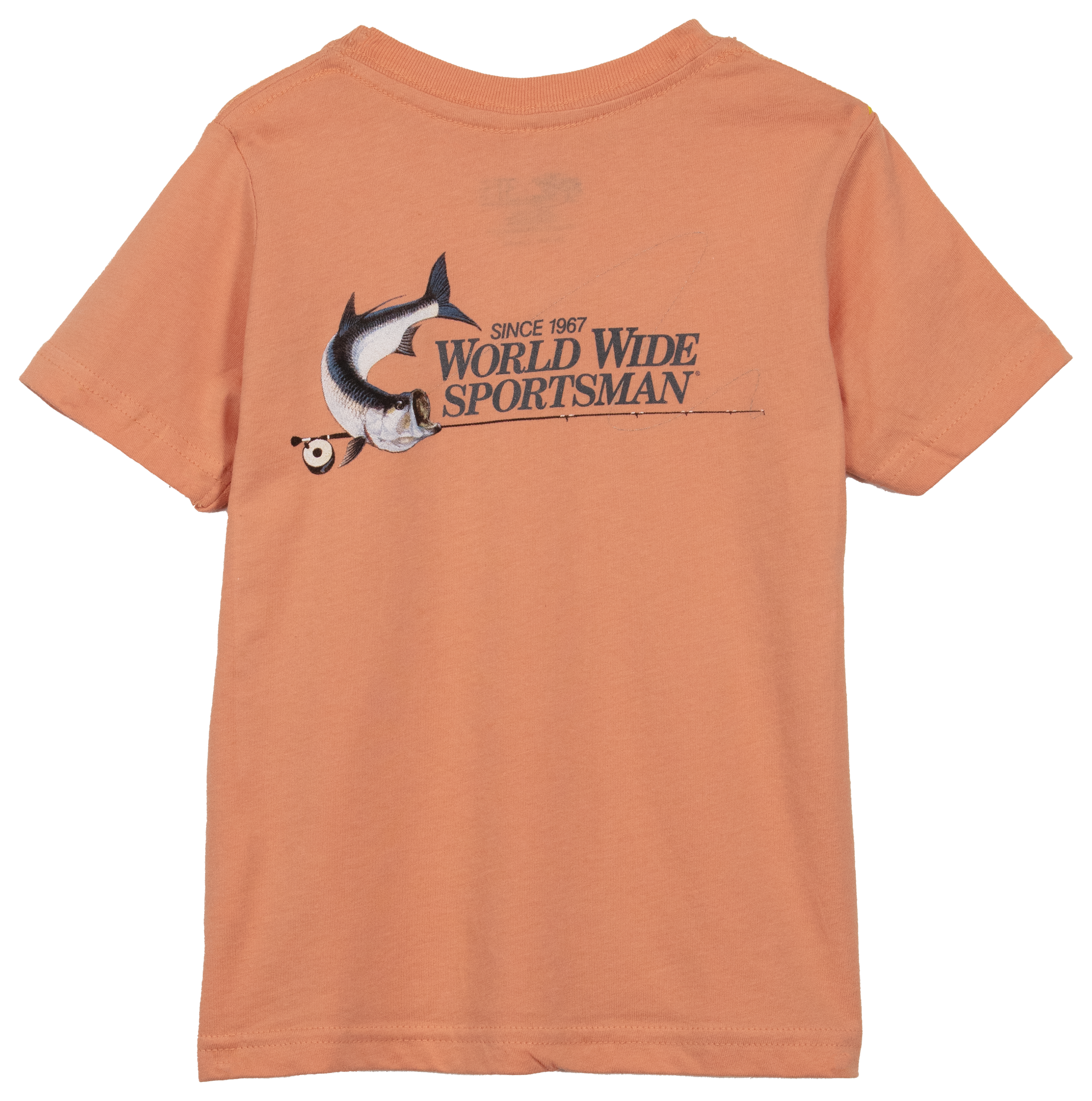World Wide Sportsman Logo Crew-Neck Short-Sleeve T-Shirt for Kids - Coral - XS