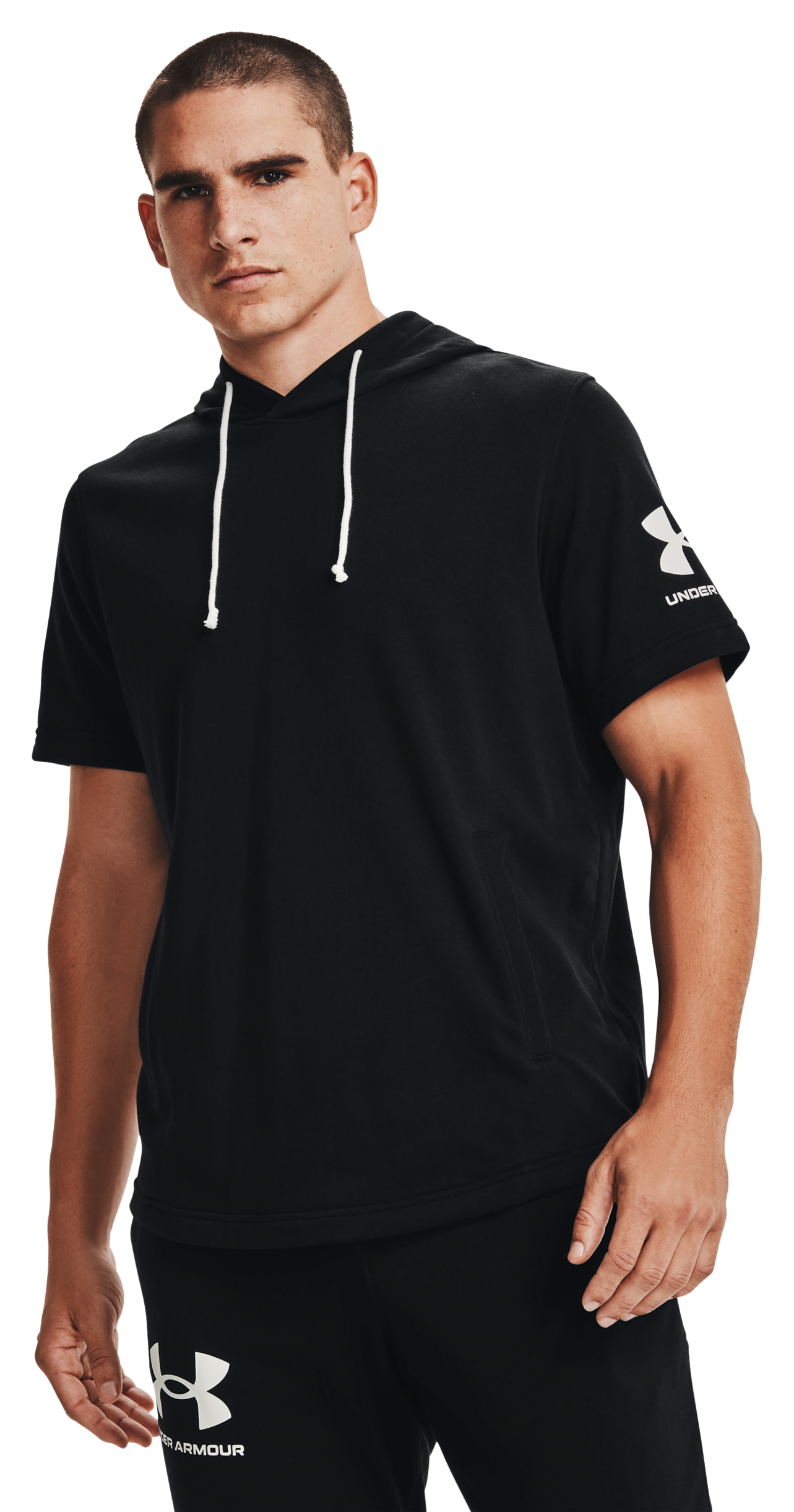 Under Armour Men's Rival Terry Short Sleeve Pullover Hoodie