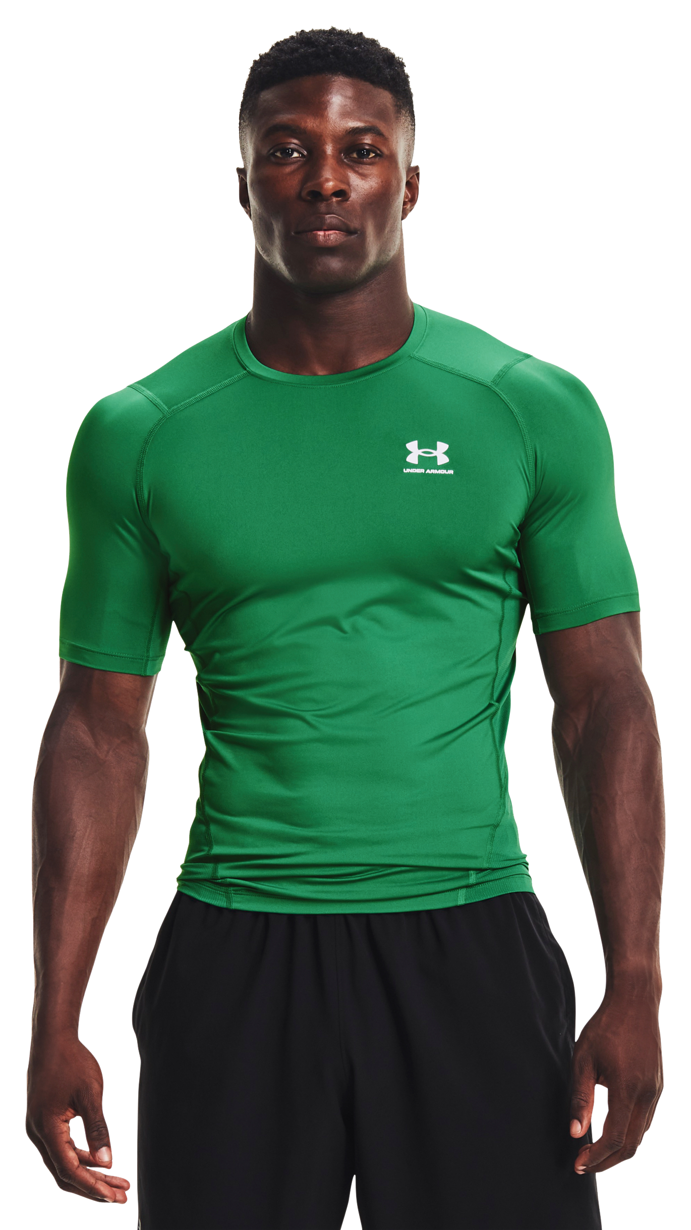 Image of Under Armour HeatGear Short-Sleeve T-Shirt - Team Kelly Green/White
