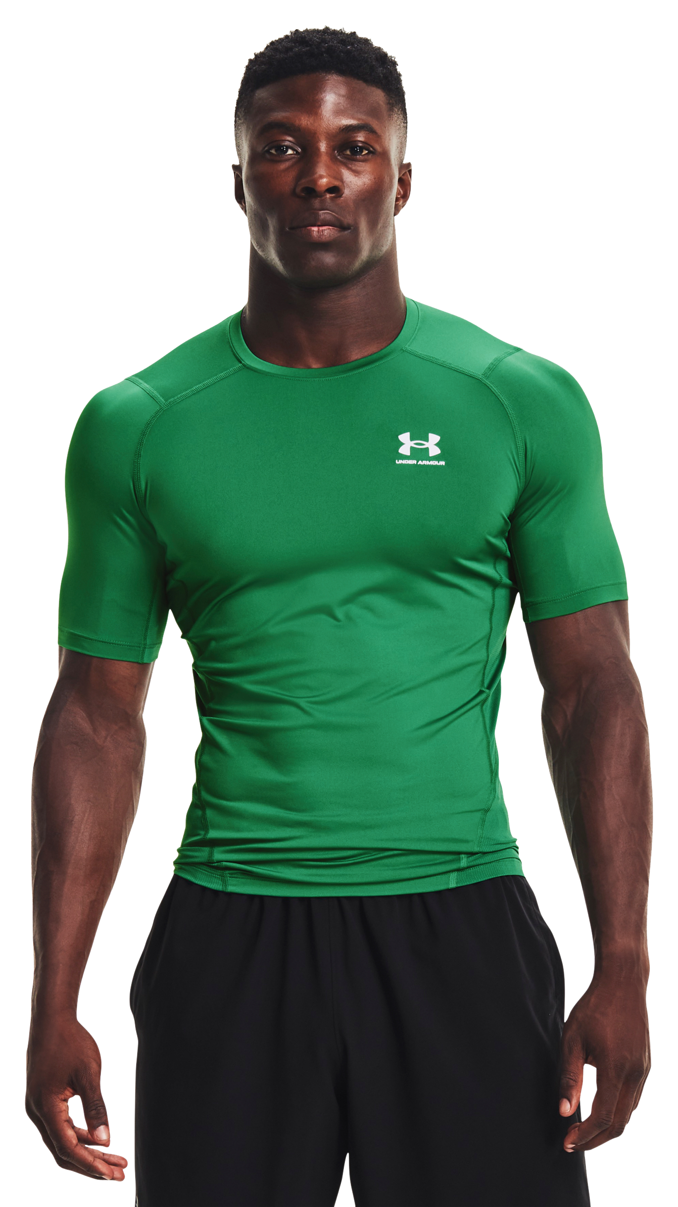 Under Armour HeatGear Short-Sleeve T-Shirt for Men - Team Kelly Green/White - XL