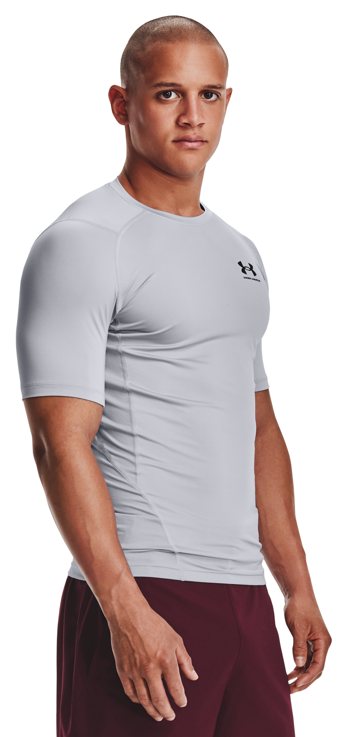 Under Armour HeatGear Short-Sleeve T-Shirt for Men - Mod Gray/Black - M
