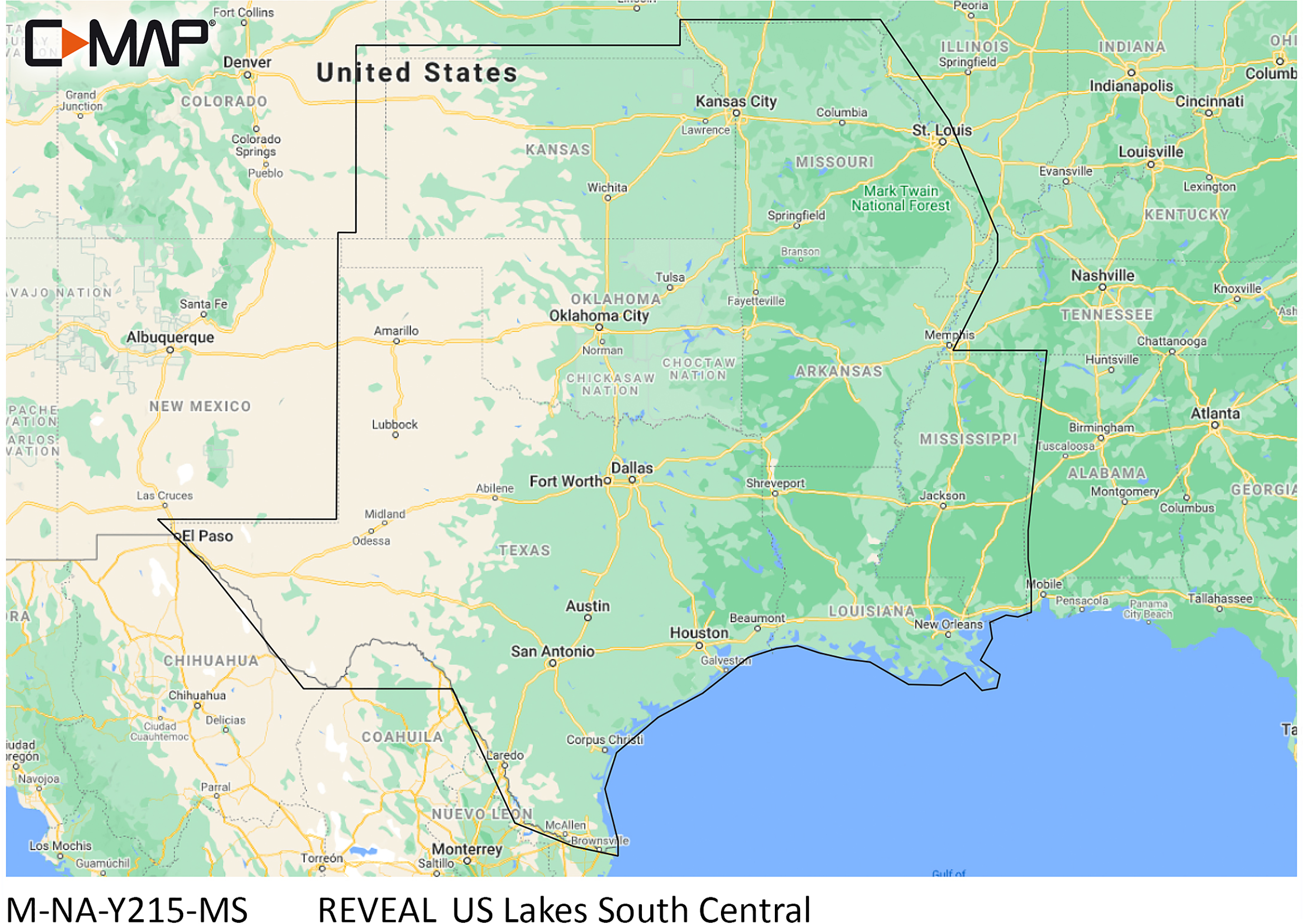 C-MAP Reveal SD Card Map Chart - US Lakes - South Central