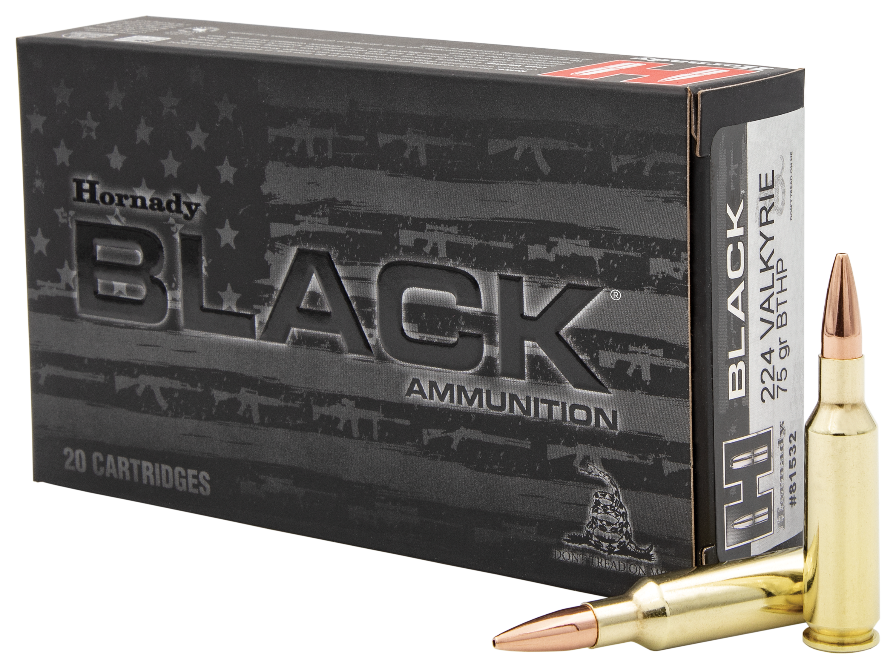 Hornady BLACK .224 Valkyrie 75 Grain Centerfire Rifle Ammo