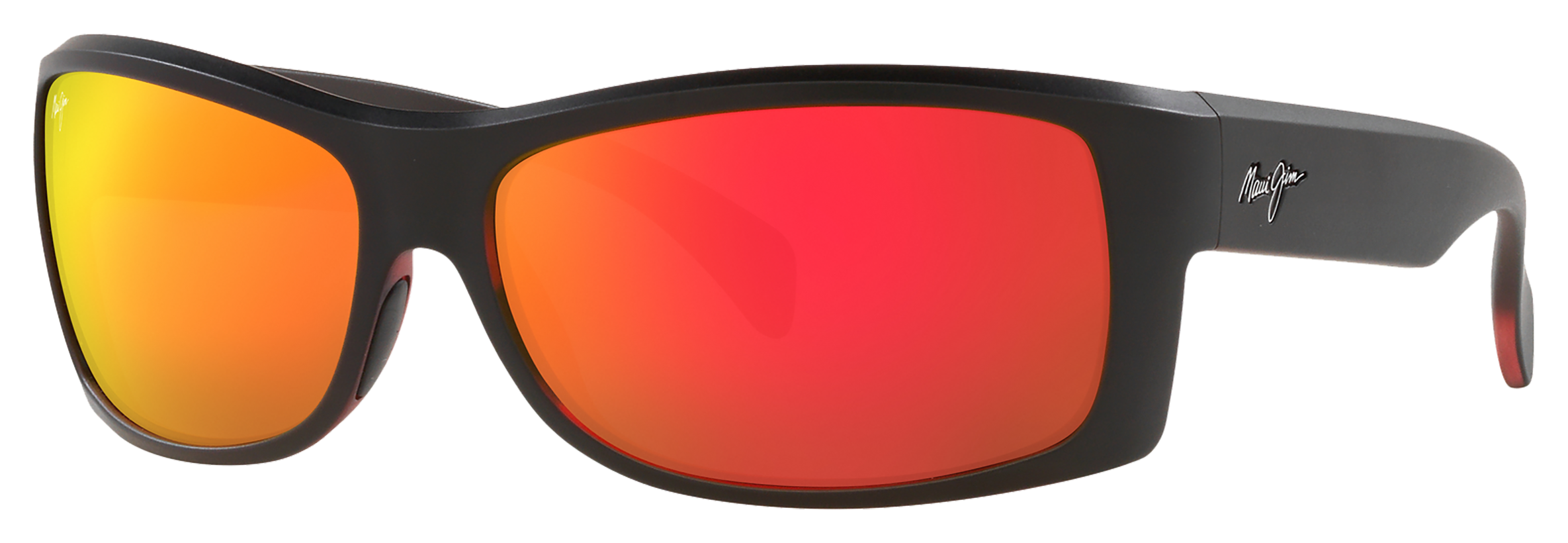Maui Jim Equator 681 Glass Polarized Sunglasses - Black/Red/Hawaii Lava Mir
