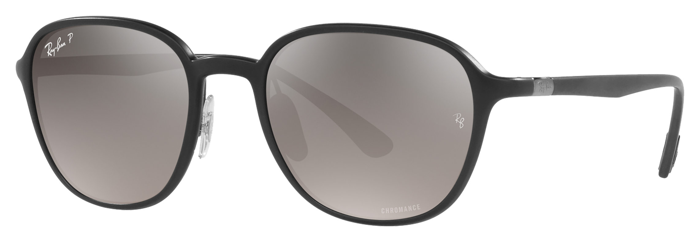 Ray-Ban RB4341CH Chromance Mirror Polarized Sunglasses - Polished Black/Sil