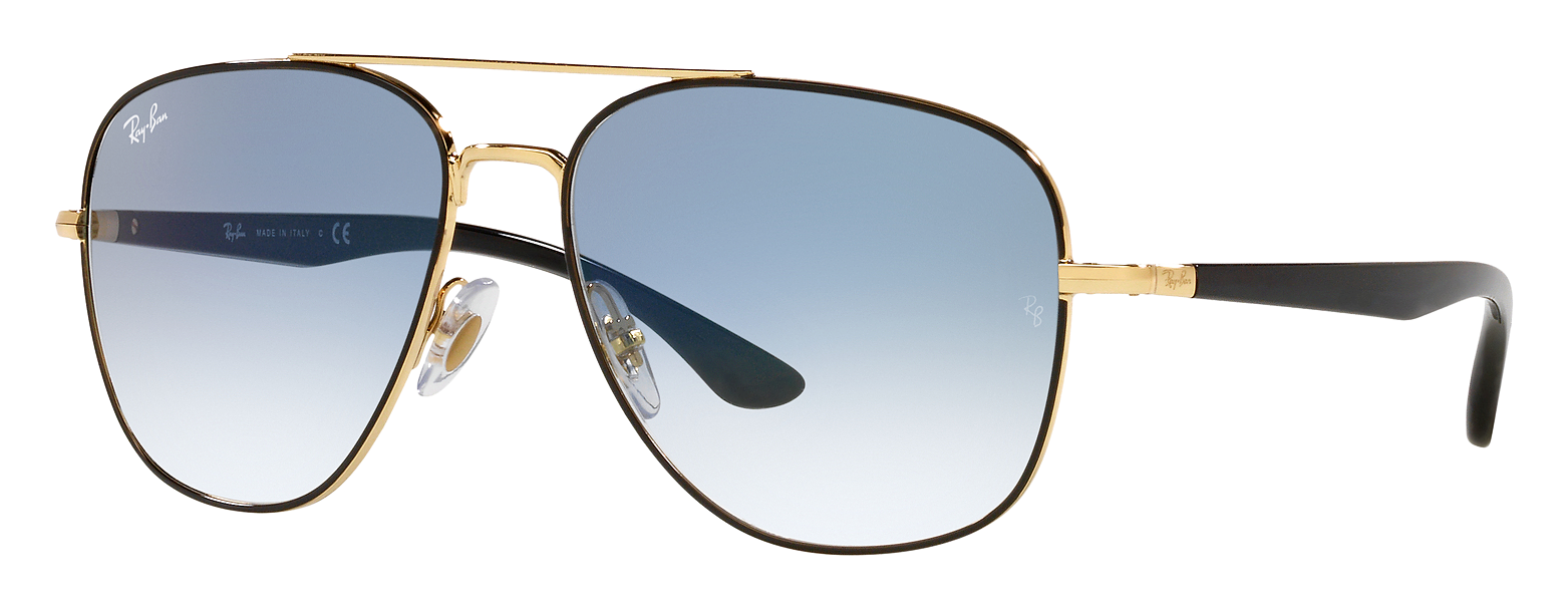 Ray-Ban RB3683 Gradient Glass Sunglasses - Light Blue Gradient/Polished Bla