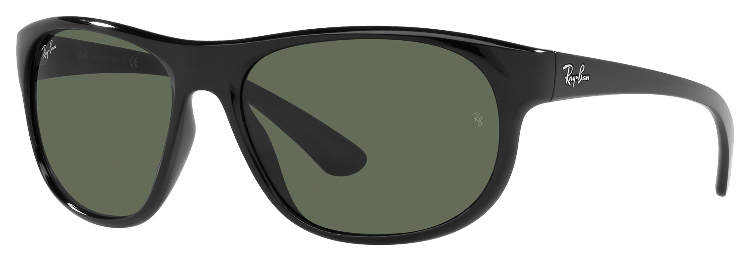Ray-Ban RB4351 Sunglasses - Polished Black/Green Classic G-15 - X-Large
