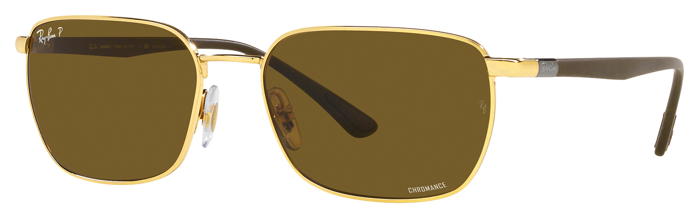 Ray-Ban RB3684 Chromance Glass Polarized Sunglasses - Polished Gold/Brown C