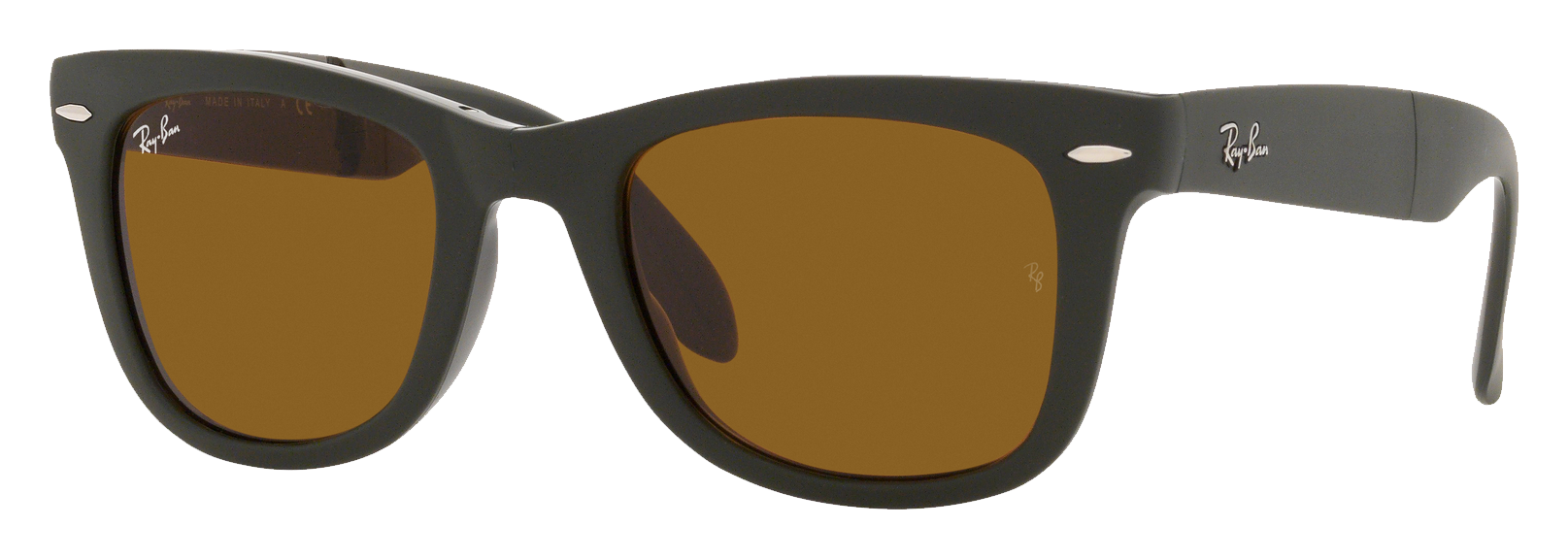 Ray-Ban Wayfarer Folding Classic RB4105 Glass Sunglasses - Polished Green/B