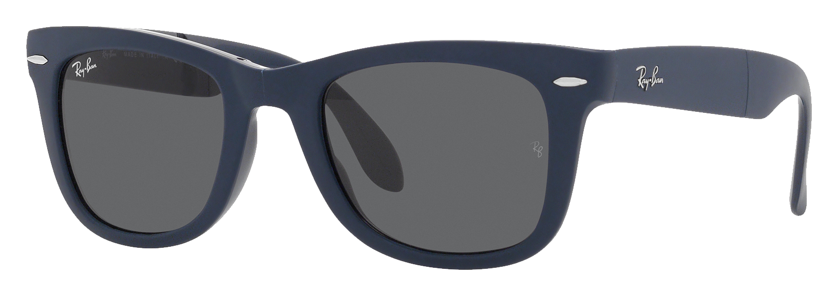 Ray-Ban Wayfarer Folding Classic RB4105 Glass Sunglasses - Polished Blue/Da