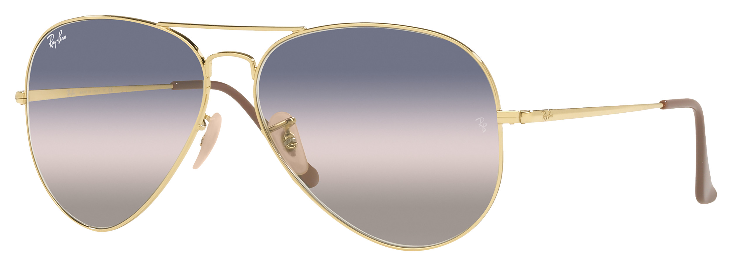 Ray-Ban Aviator Metal II RB3689 Bi-Gradient Glass Sunglasses - Polished Gol