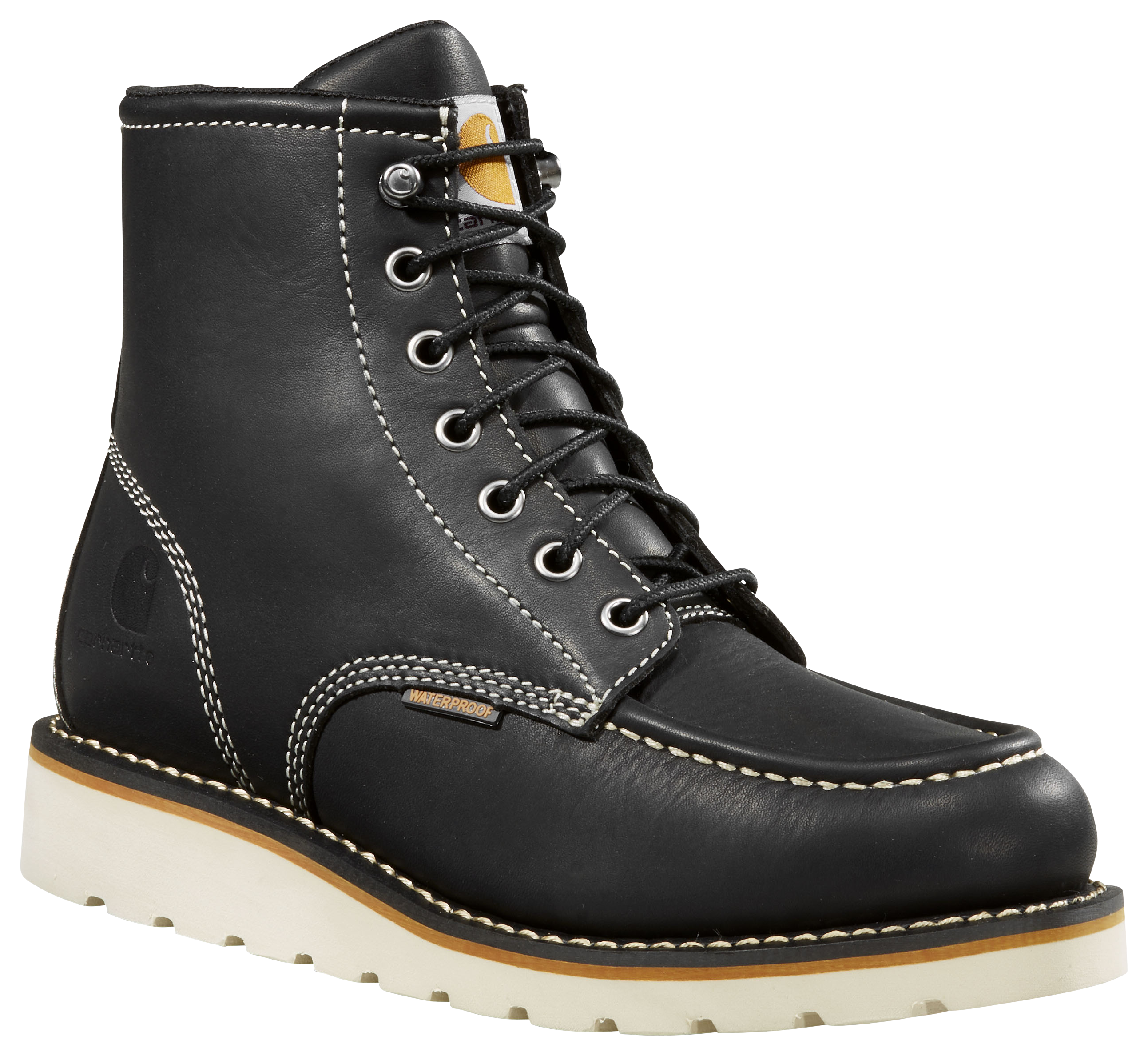 Carhartt Waterproof Wedge Work Boots for Ladies - Black - 6M