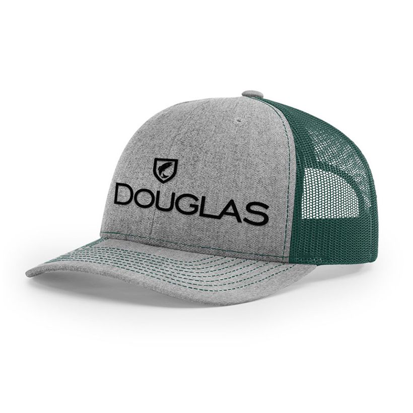 Image of Douglas High Crown 2-Tone Mesh-Back Cap - Heather Gray/Dark Green