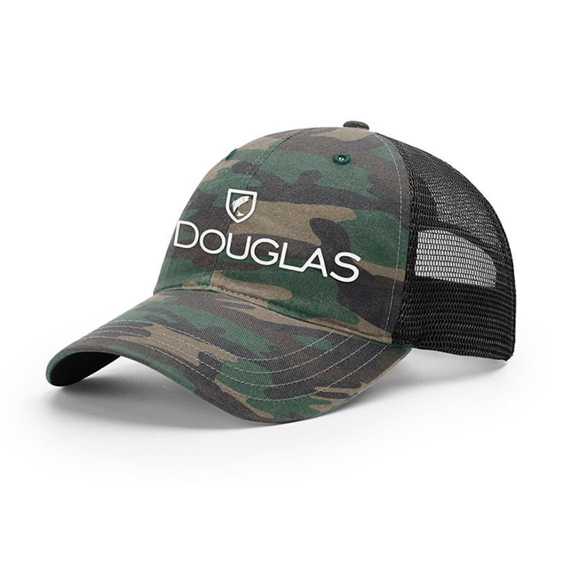 Douglas Low Crown Camo Mesh-Back Cap