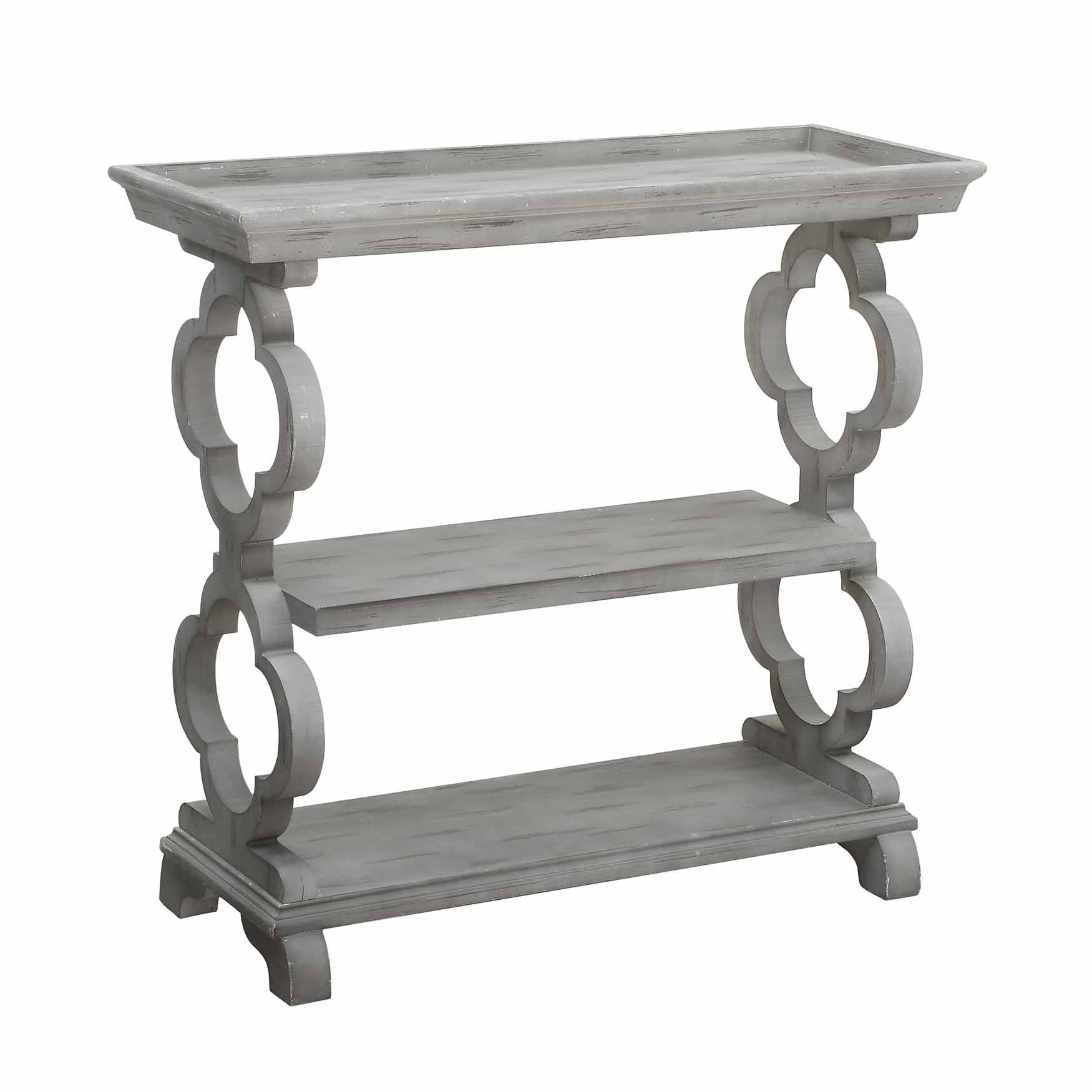 Crestview Collection Chelsea Quatrefoil Tray-Top Console Table - 101130879-3326494 - Decor Featuring timeless quatrefoil designs combined wit sku 101130879-3326494
