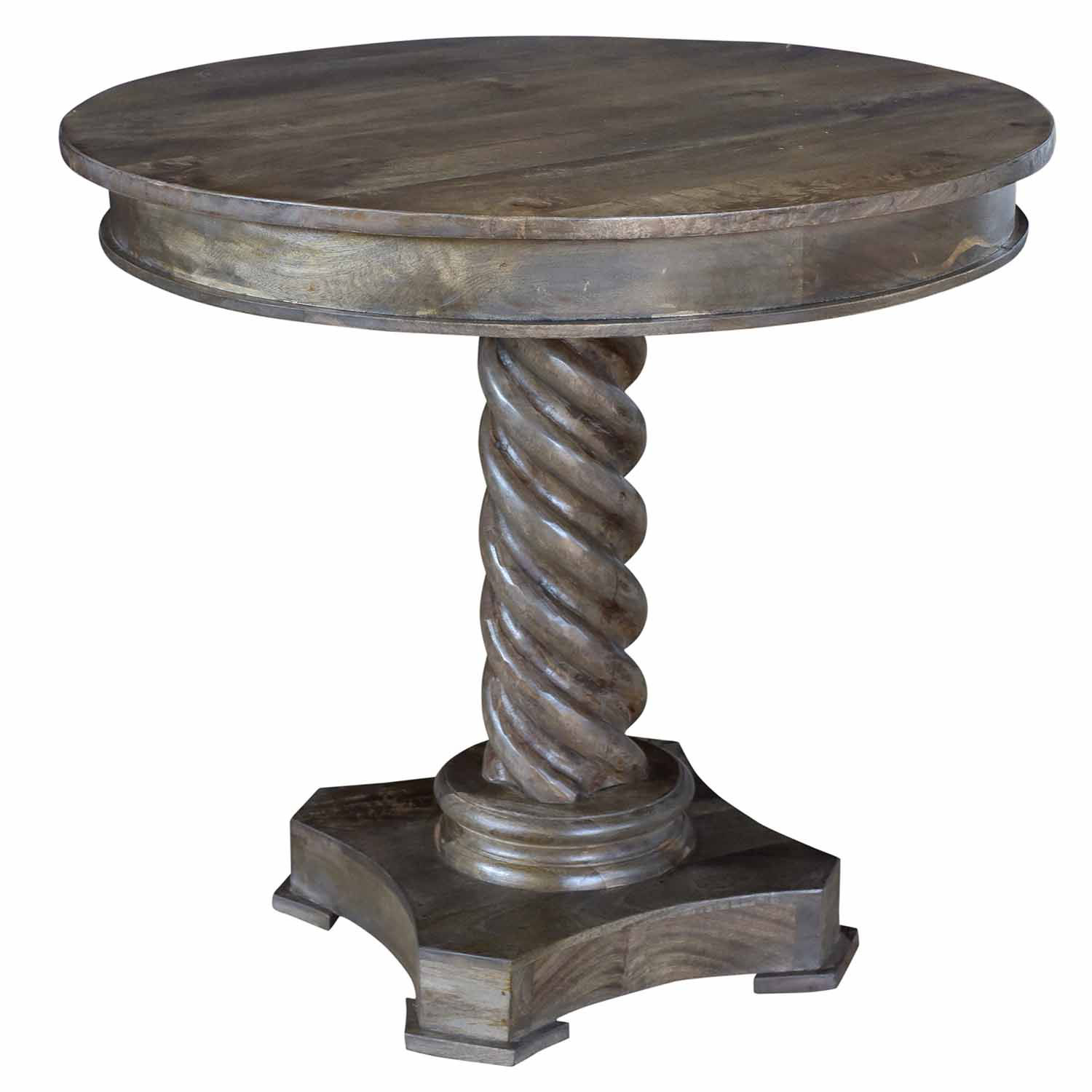Crestview Collection Carved Rope Twist Accent Table