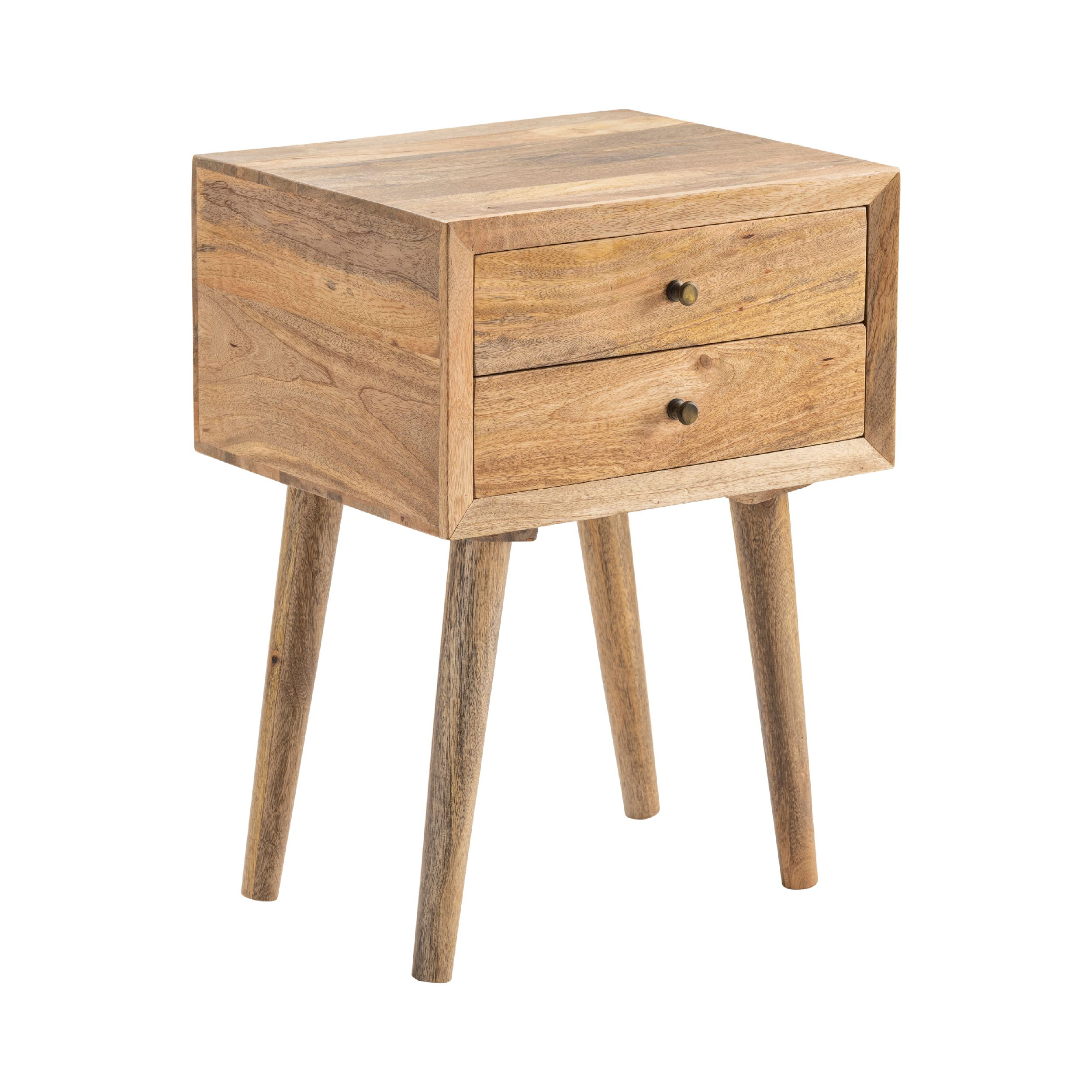 Crestview Collection Natural 2-Drawer Accent Table