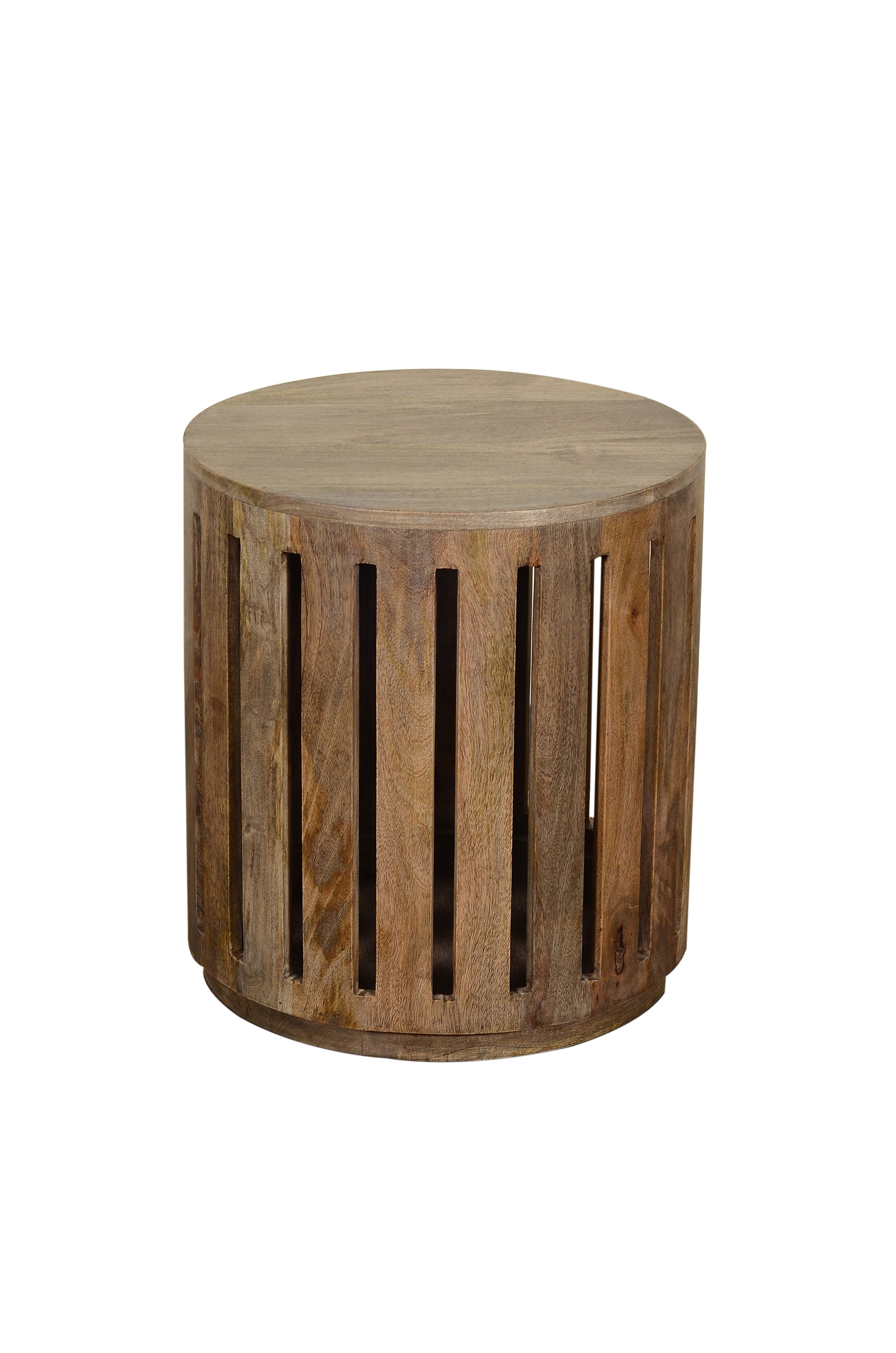 Crestview Collection Round Wooden Side Table