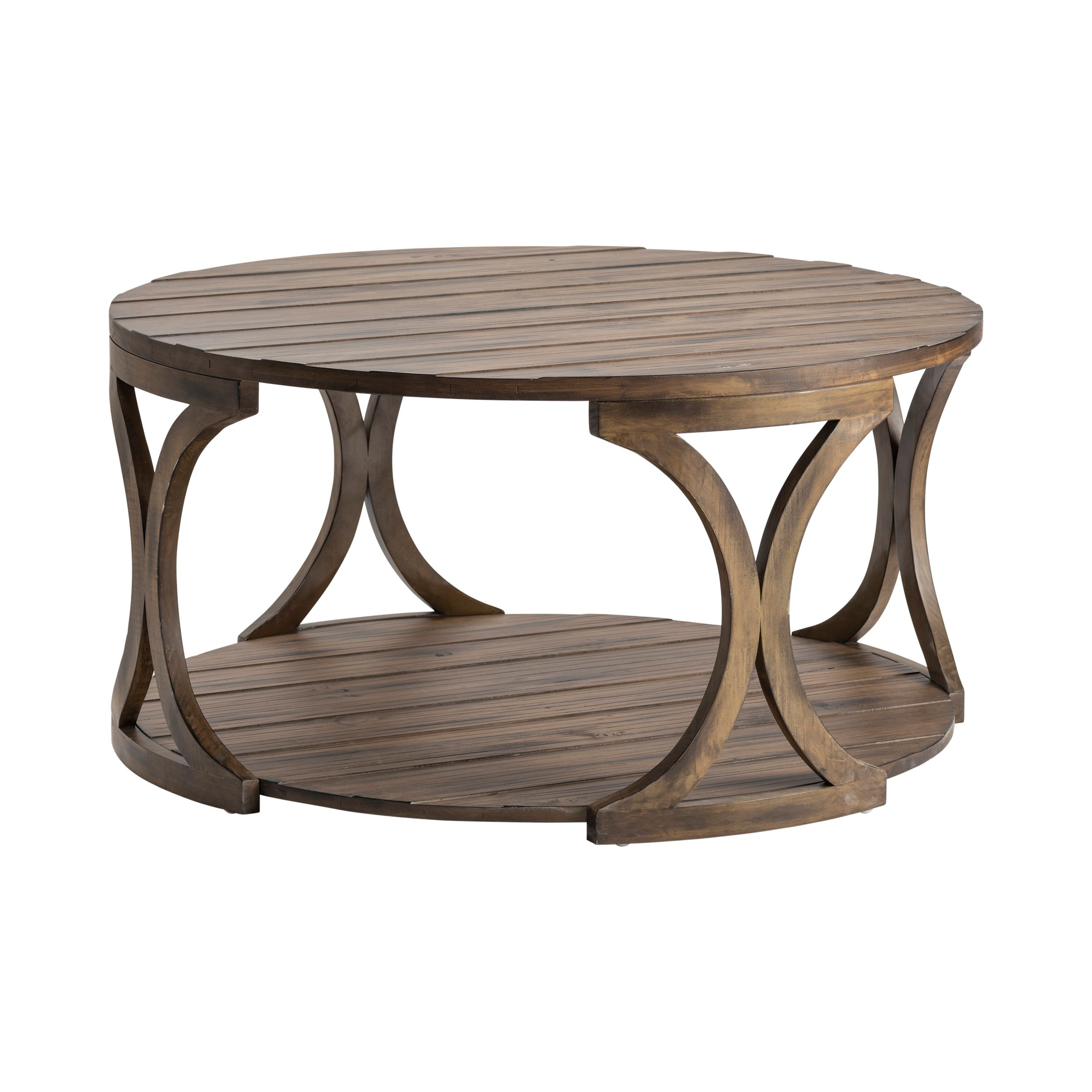 Crestview Collection Textured Round Cocktail Table